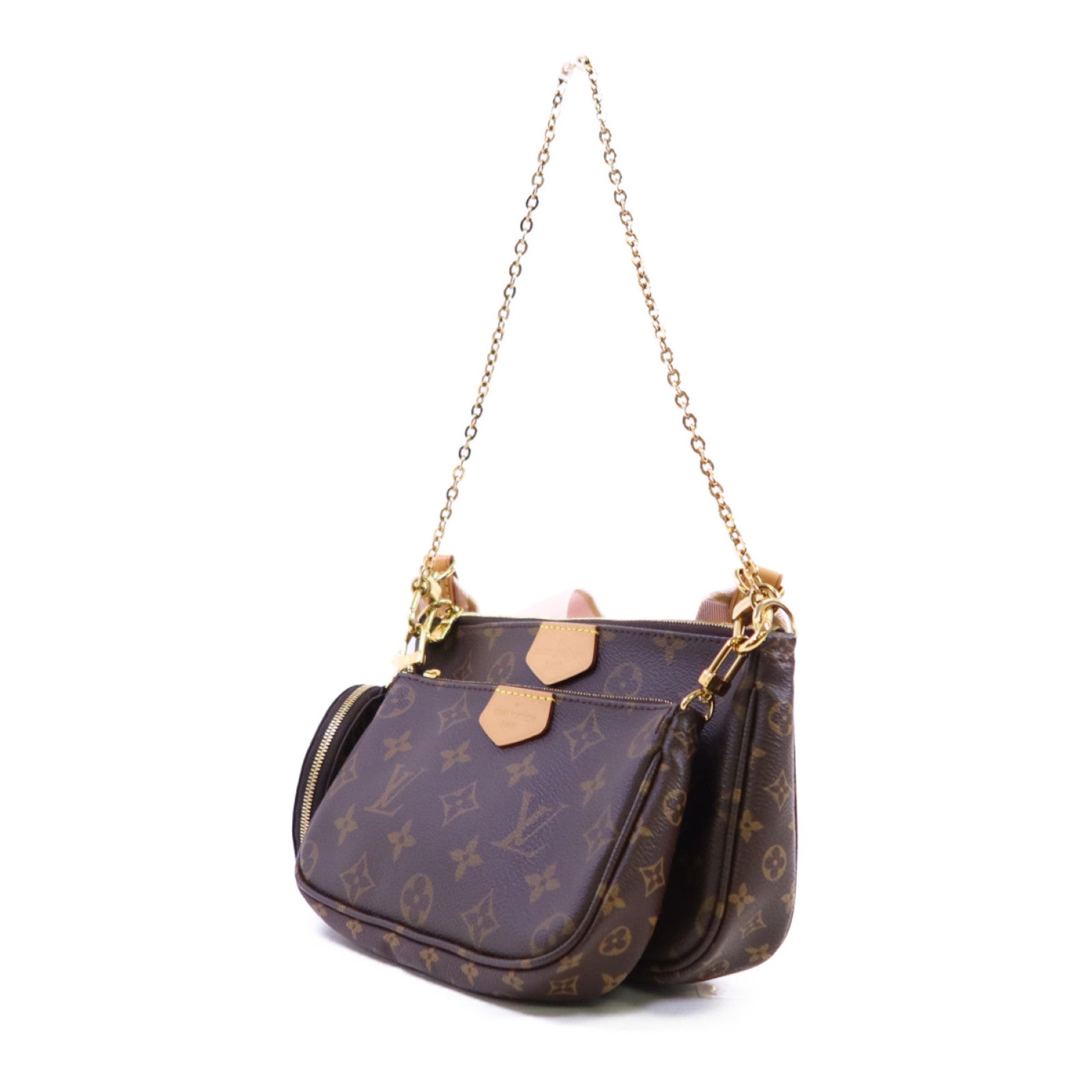 LOUIS VUITTON Monogram Multi Pochette Accessoires金扣手挽肩背兩用袋