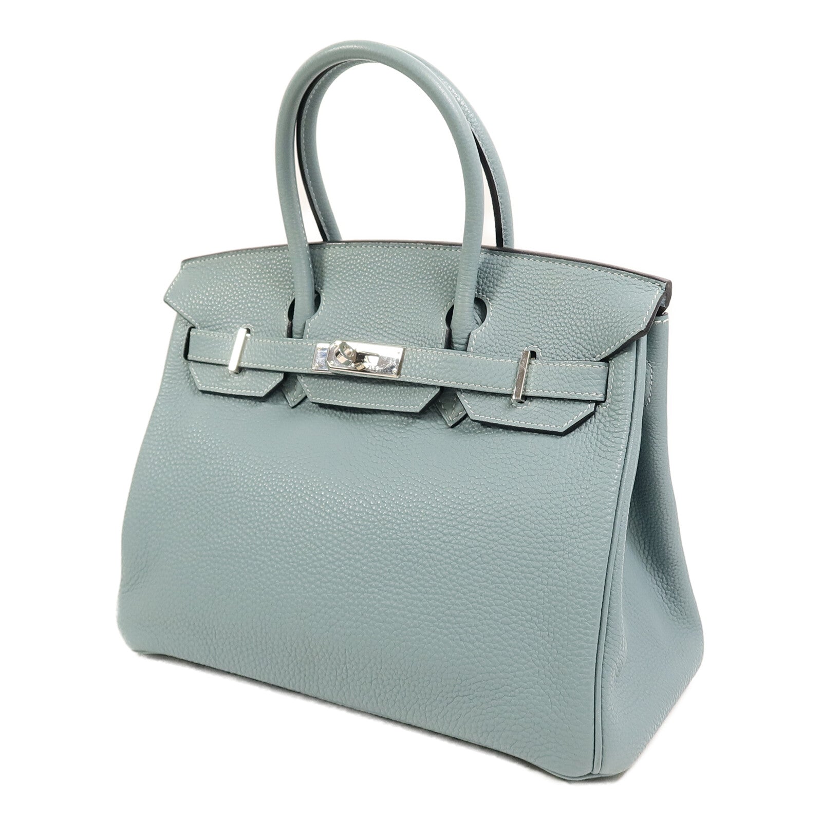 HERMES Togo皮革Birkin 30手挽袋Blue Ciel
