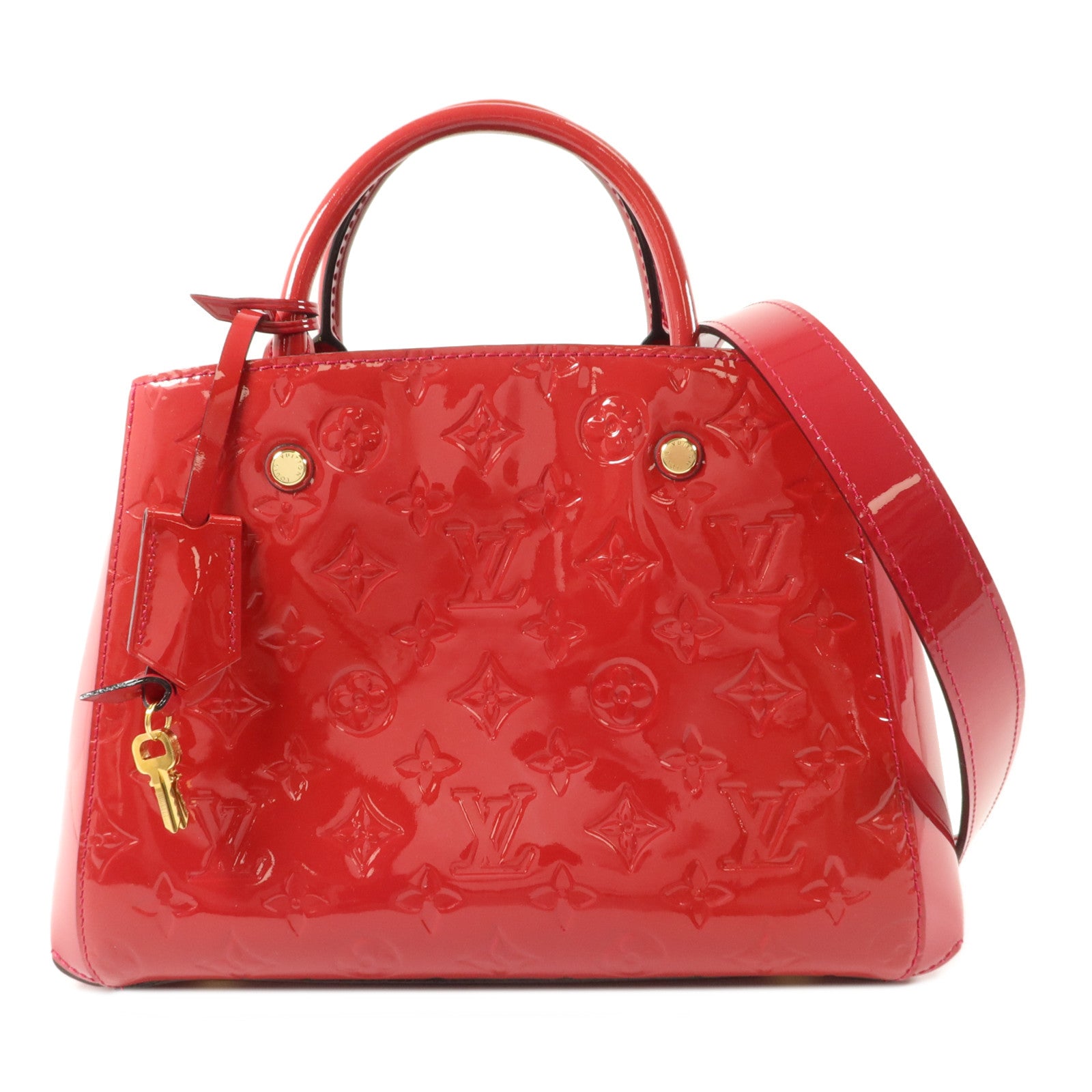 LOUIS VUITTON Monogram Vernis Montaigne BB手挽肩背兩用袋