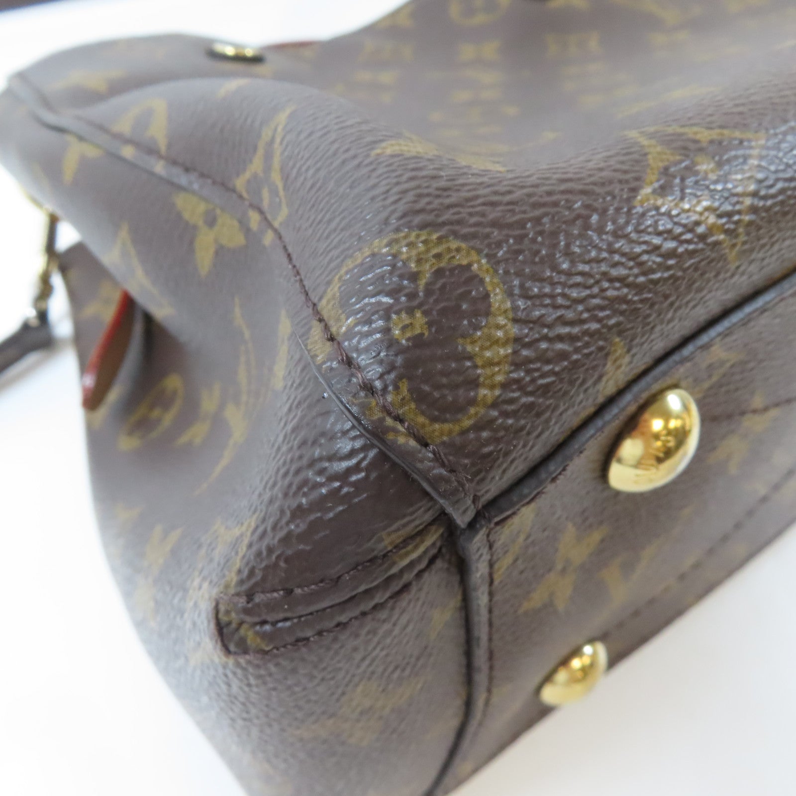 LOUIS VUITTON Monogram Montaigne金扣手挽肩背兩用袋啡色