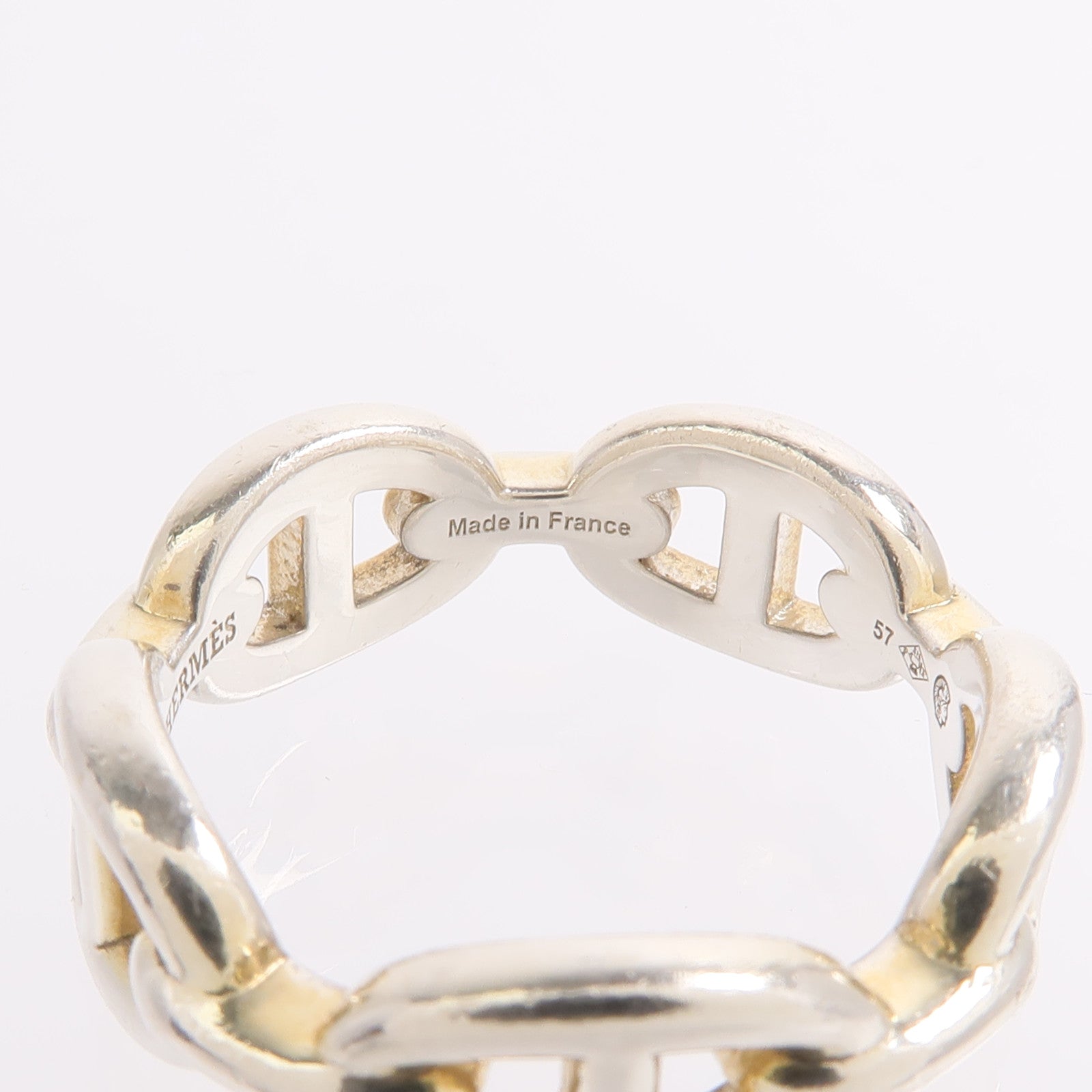 HERMES 925純銀Chaine d'ancre Enchainee Ring戒指