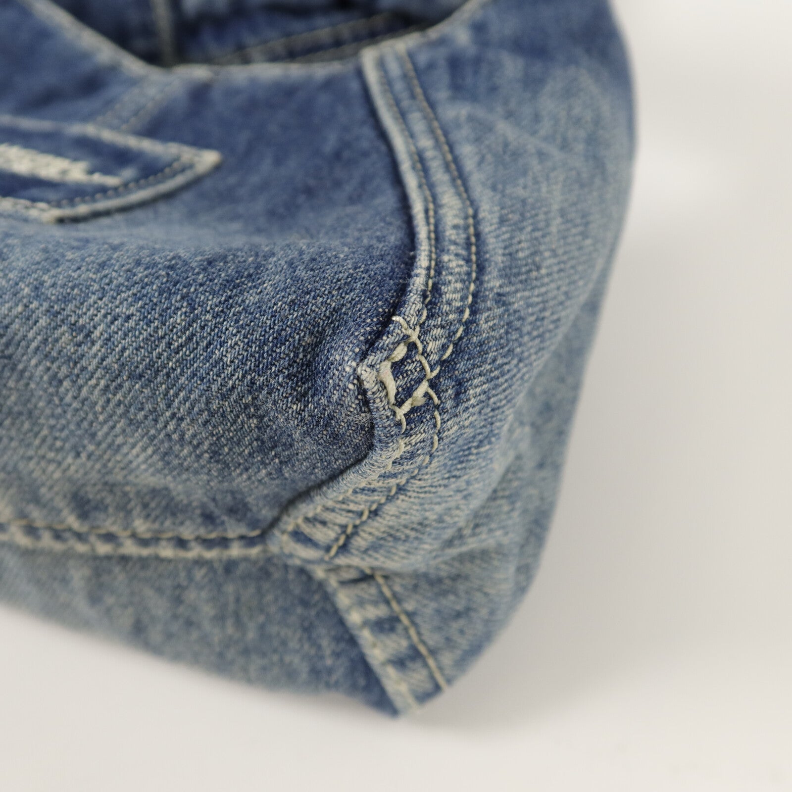MARC JACOBS 牛仔布The Bow Denim Mini Sack Bag手挽肩背兩用袋