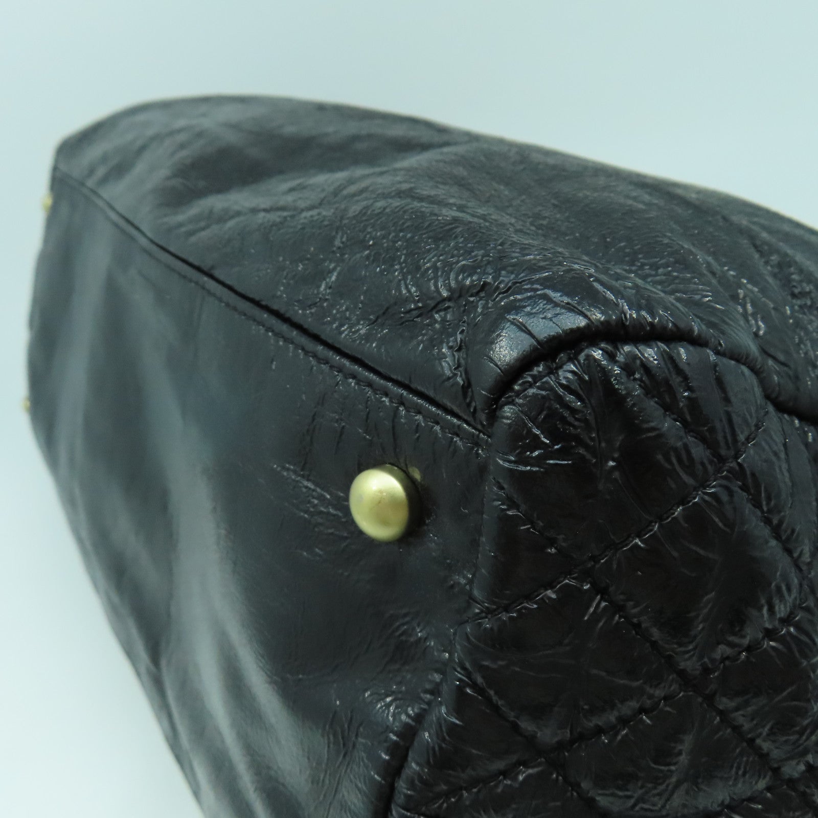 CHANEL 【激減優惠】菱格羊皮皮革Chain Shoulder金扣鏈帶肩背袋黑色