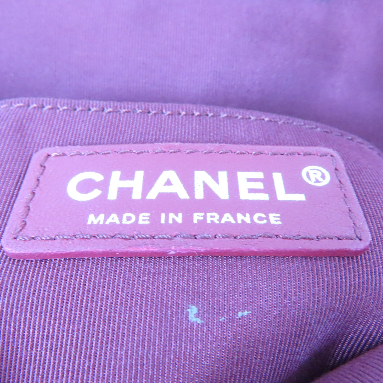 CHANEL 帆布Chain Shoulder Bag銀扣鏈帶手挽肩背兩用袋灰色/白色