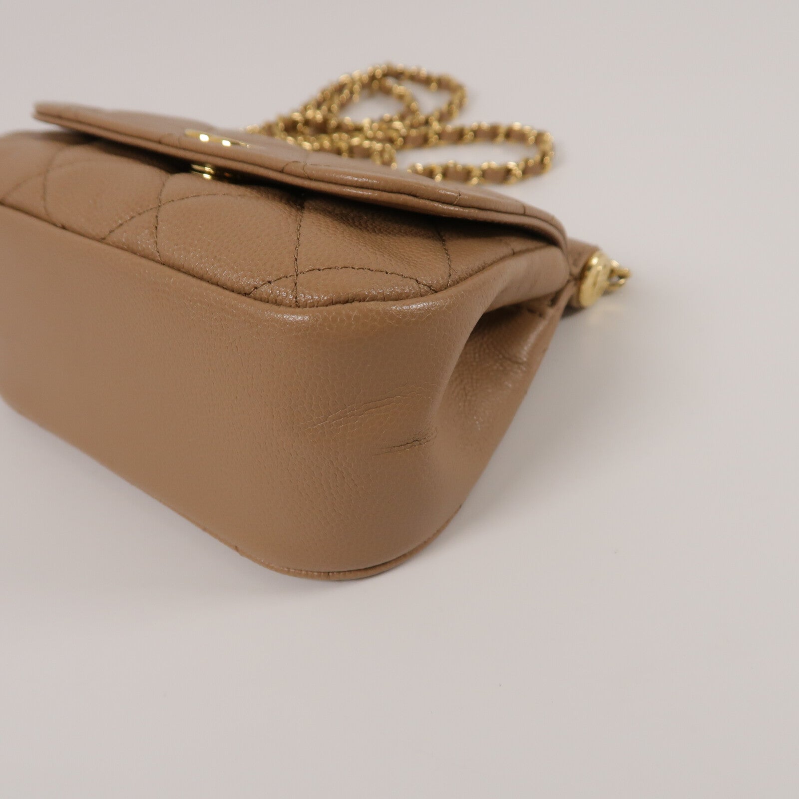 CHANEL 牛皮皮革Mini Chain Bag鏈帶肩背袋