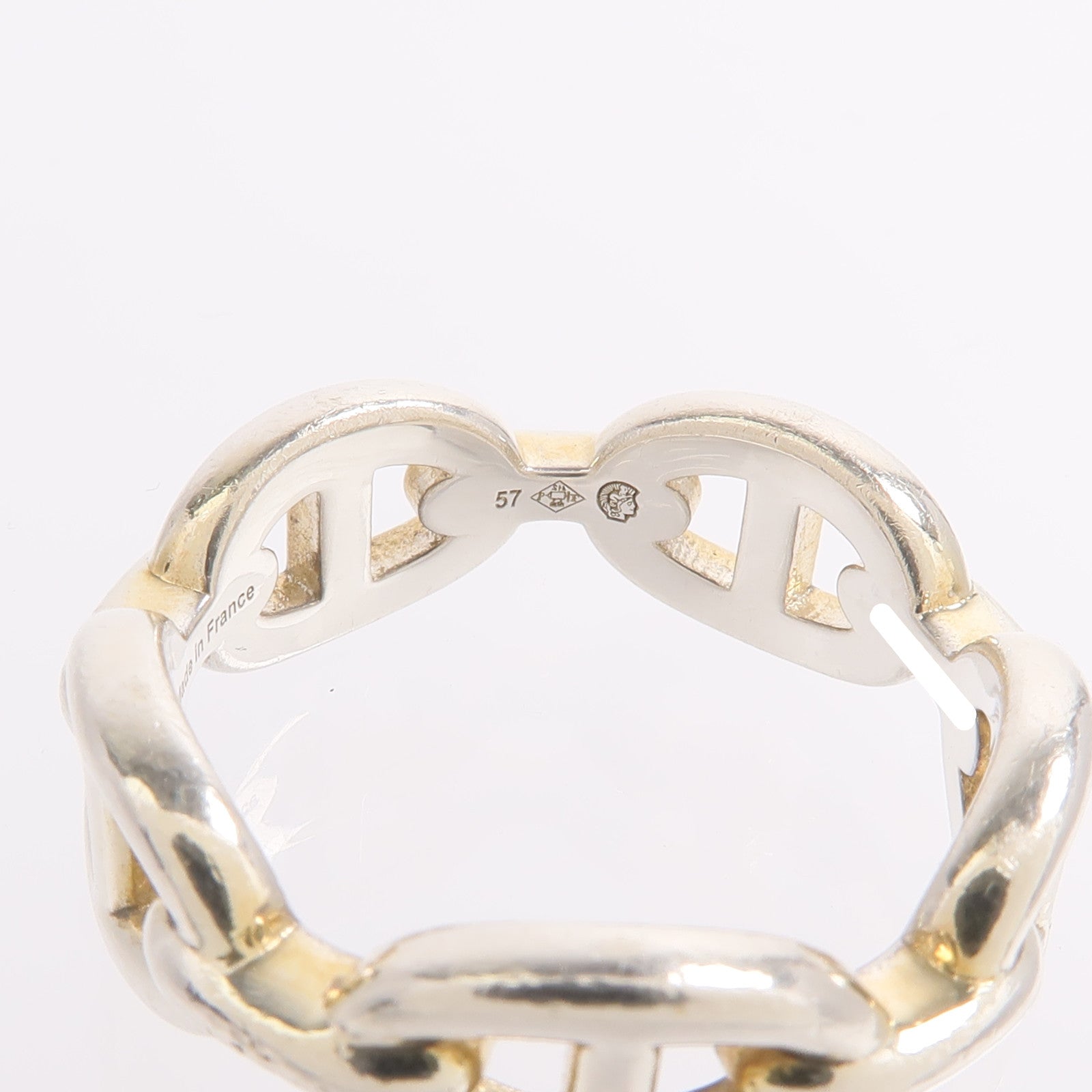 HERMES 925純銀Chaine d'ancre Enchainee Ring戒指