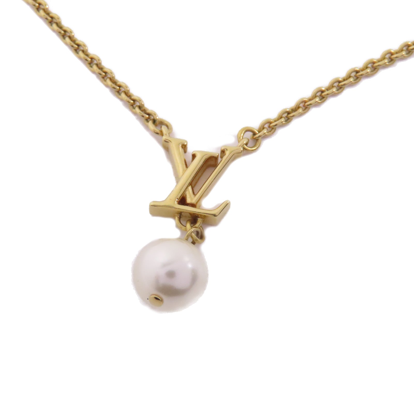 LOUIS VUITTON 金屬/PVC Iconic Louisa Necklace項鍊金色/白色