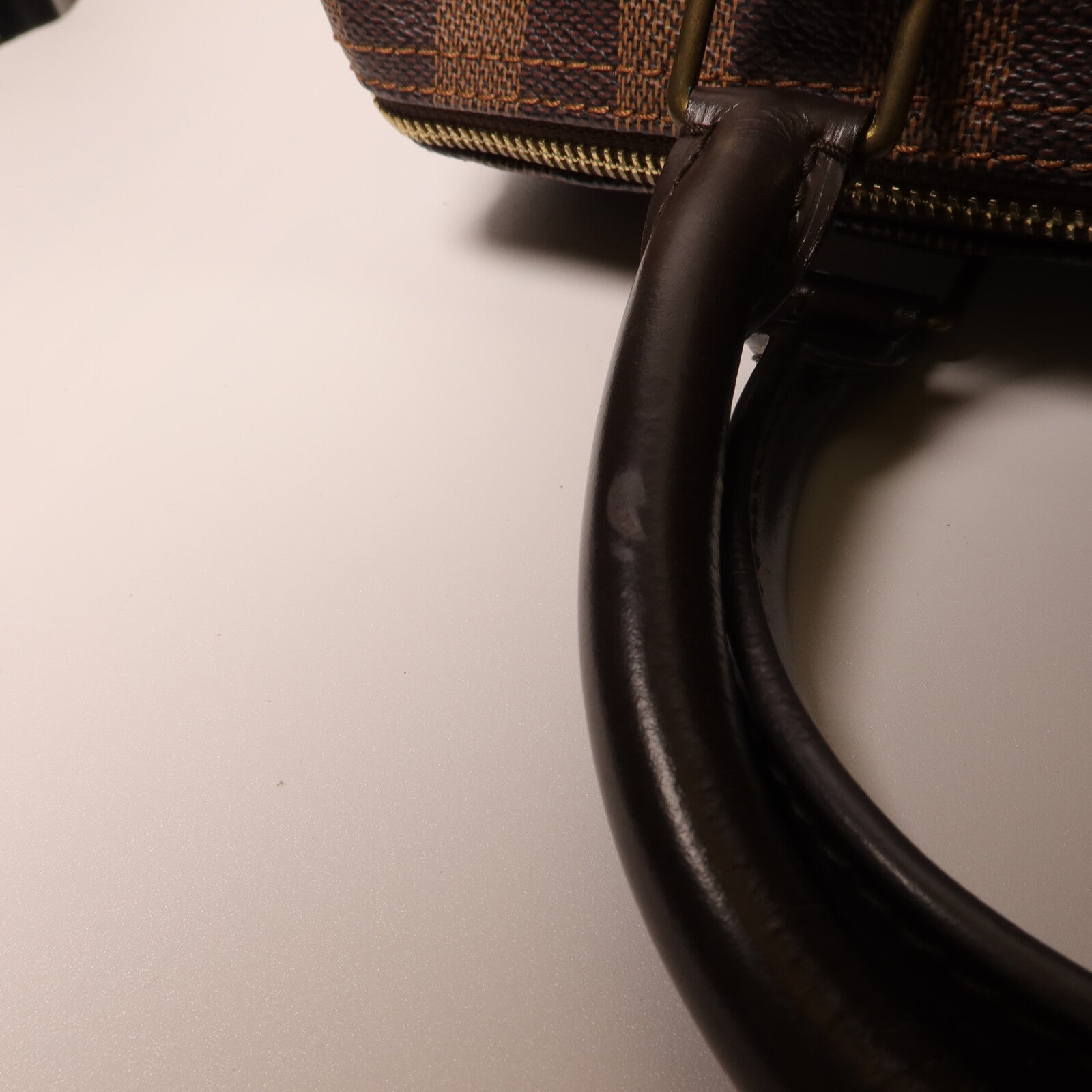 LOUIS VUITTON Damier Speedy 30金扣手挽袋