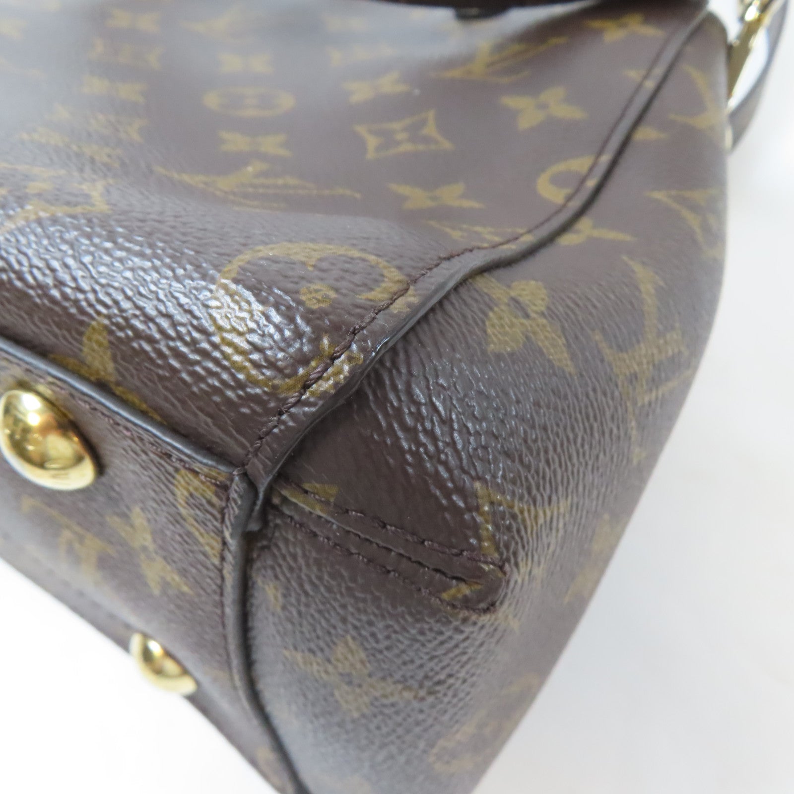 LOUIS VUITTON Monogram Montaigne金扣手挽肩背兩用袋啡色