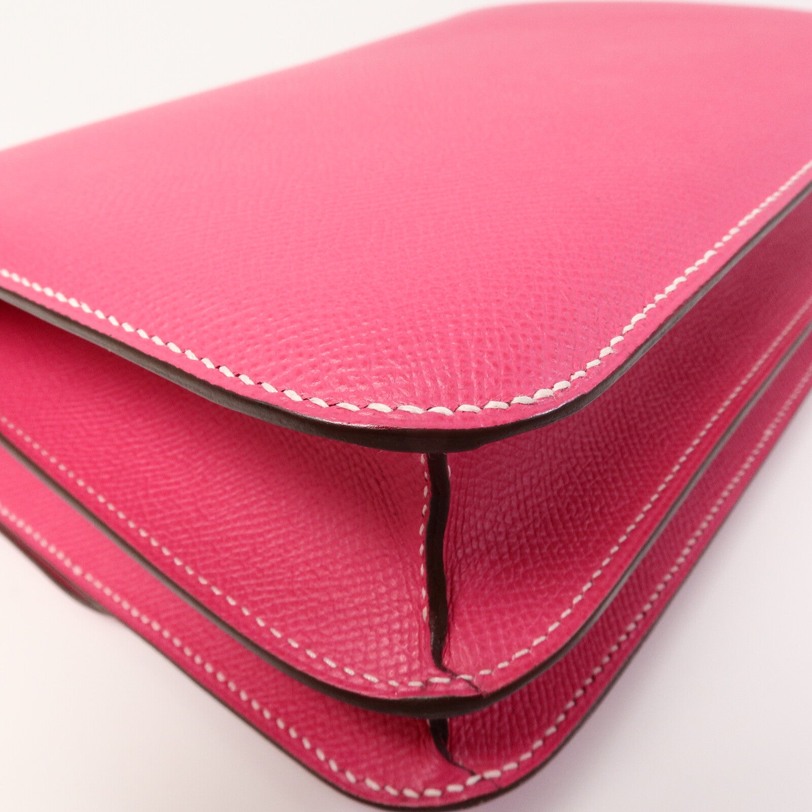 HERMES Epsom皮革Constance 24肩背袋Rose Tyrien