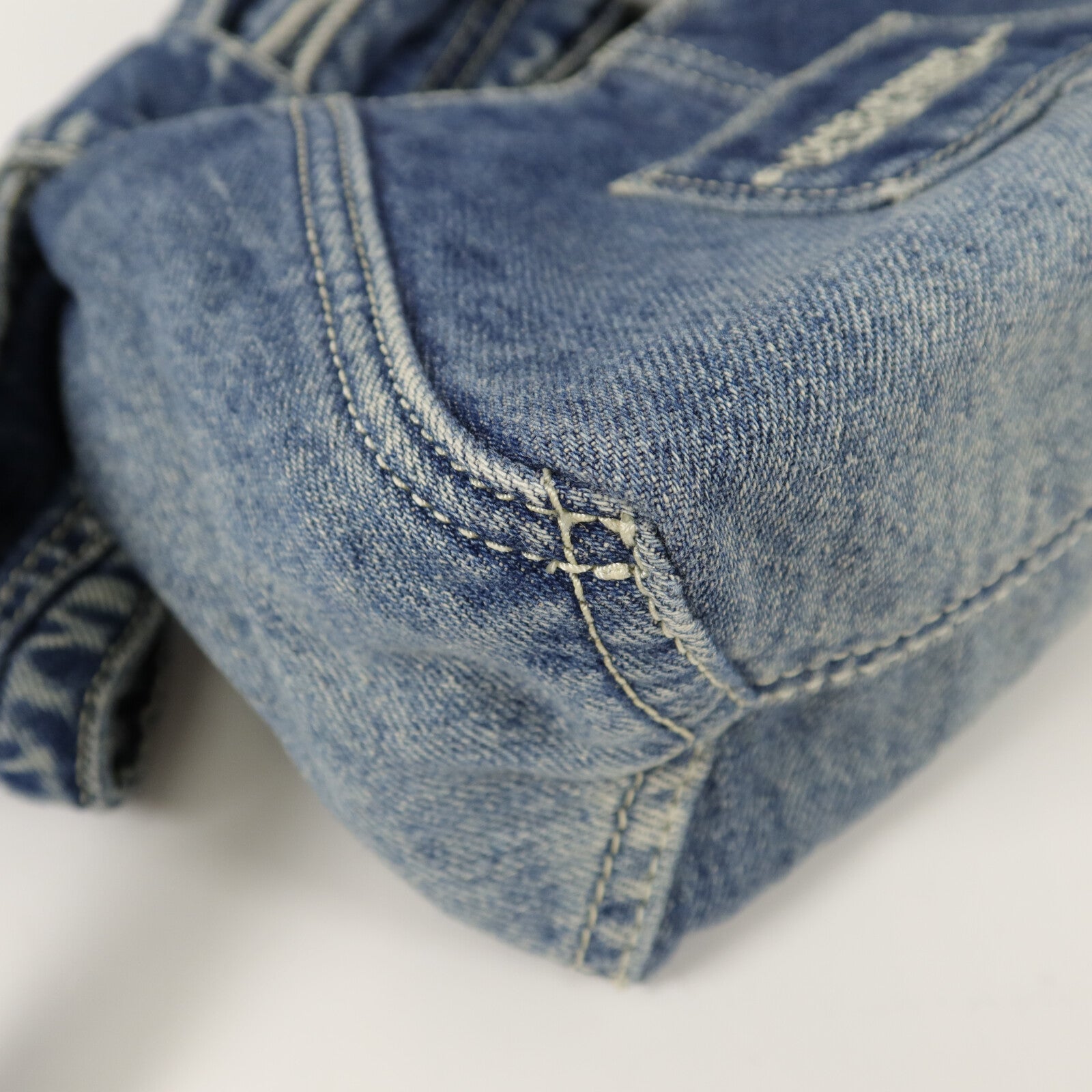 MARC JACOBS 牛仔布The Bow Denim Mini Sack Bag手挽肩背兩用袋