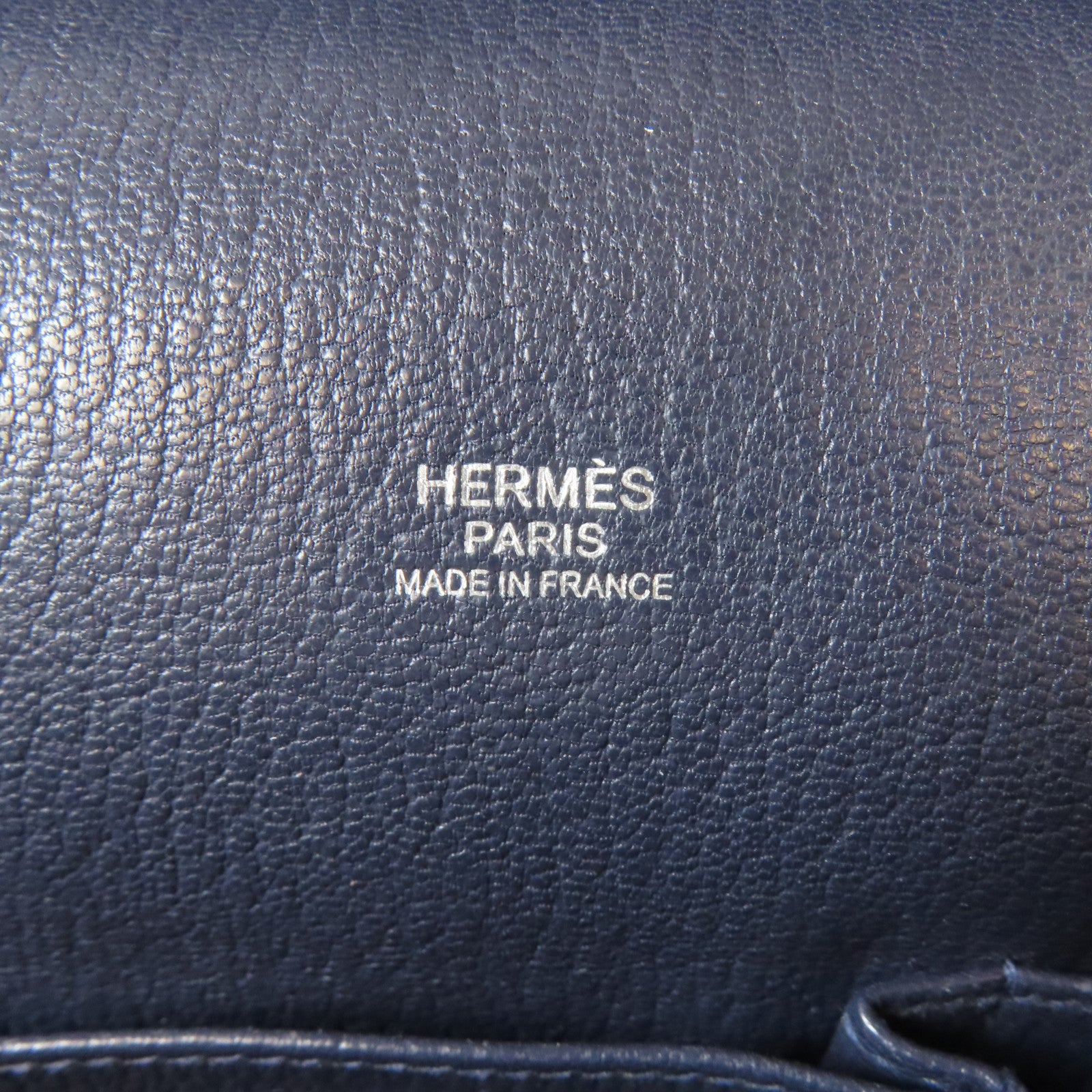 HERMES 【激減優惠】Clemence皮革Jypsiere 31銀扣肩背袋深夜藍色