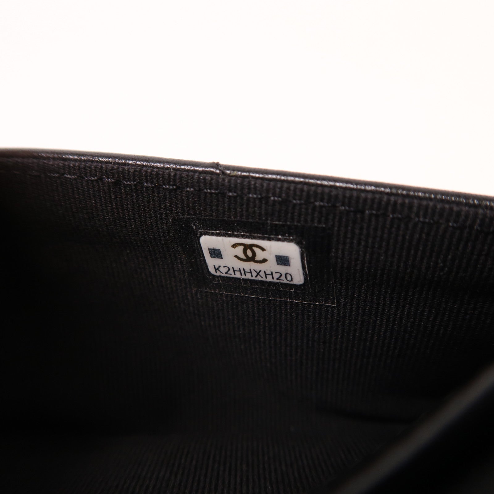 CHANEL 羊皮皮革C 19銀扣錢包