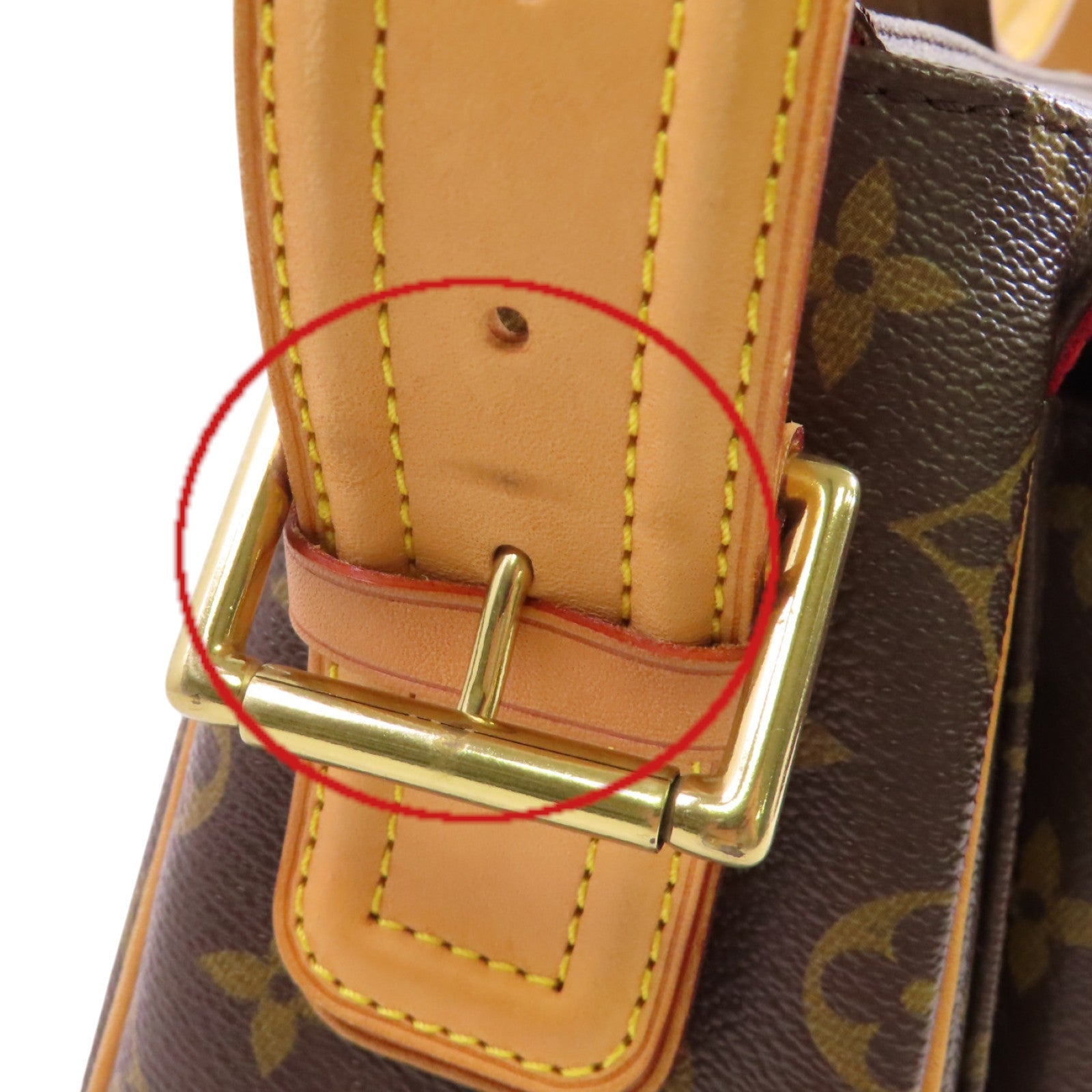 LOUIS VUITTON Monogram Viva Cite GM Shoulder Bag金扣肩背袋