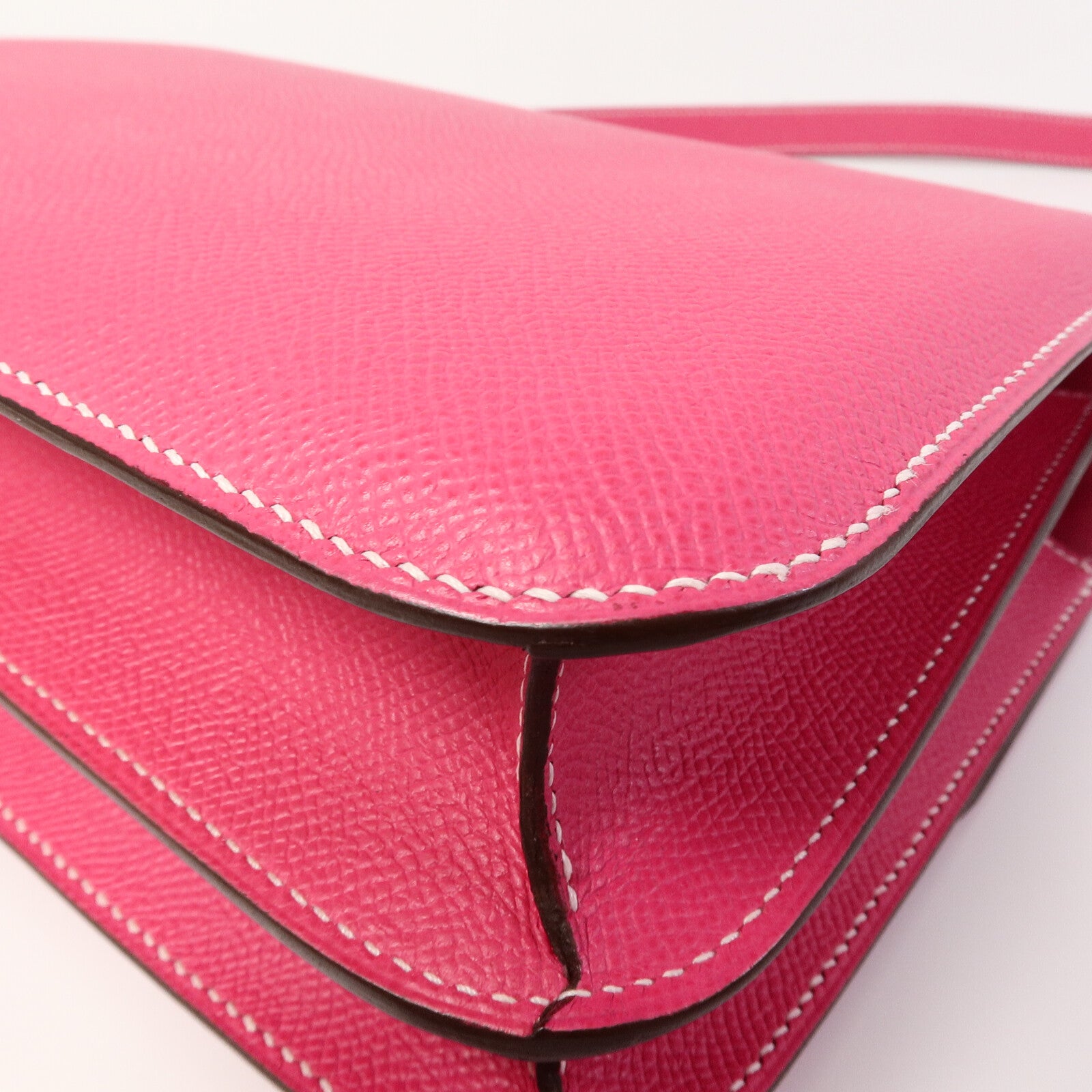 HERMES Epsom皮革Constance 24肩背袋Rose Tyrien