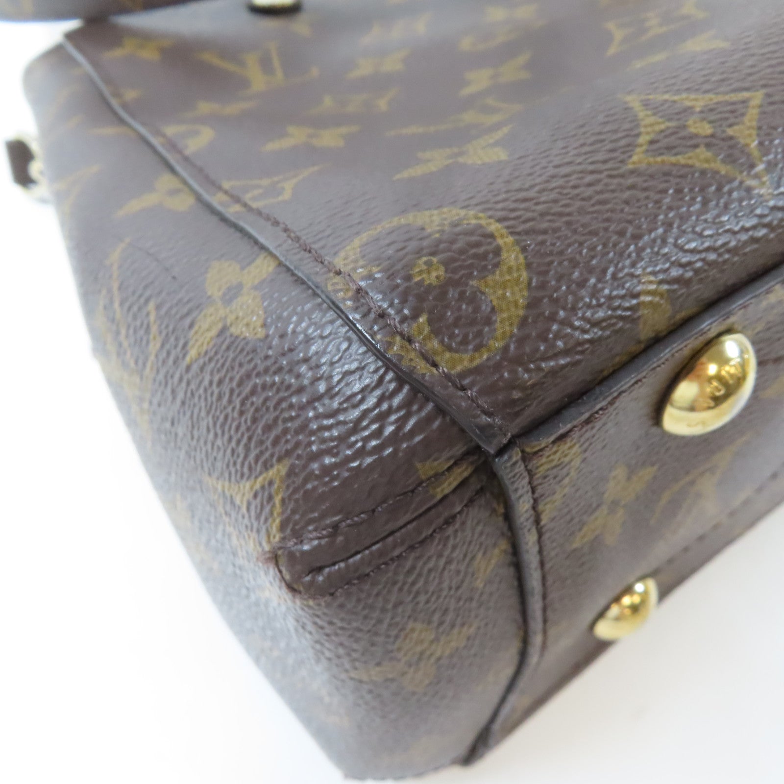 LOUIS VUITTON Monogram Montaigne金扣手挽肩背兩用袋啡色