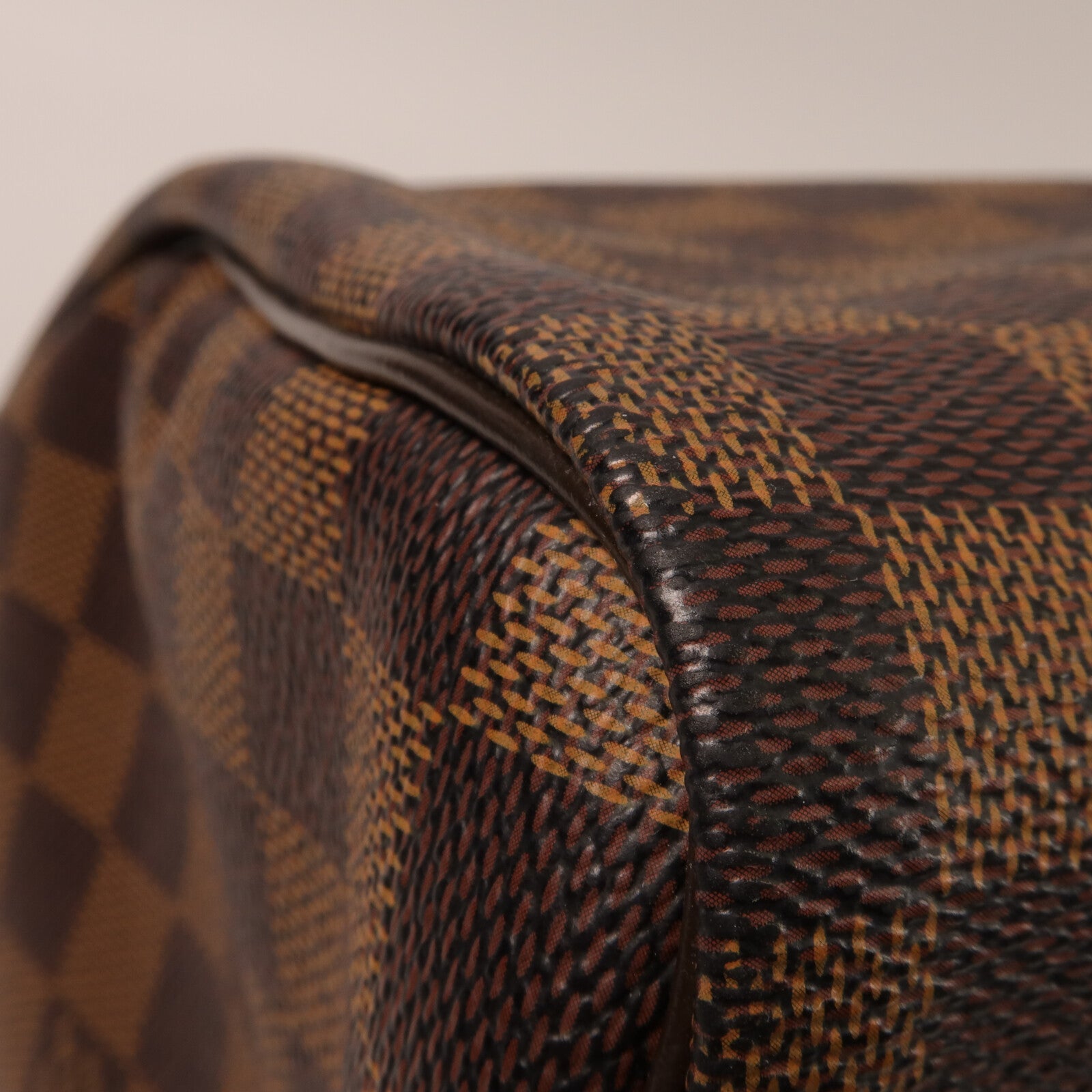 LOUIS VUITTON Damier Speedy 30金扣手挽袋
