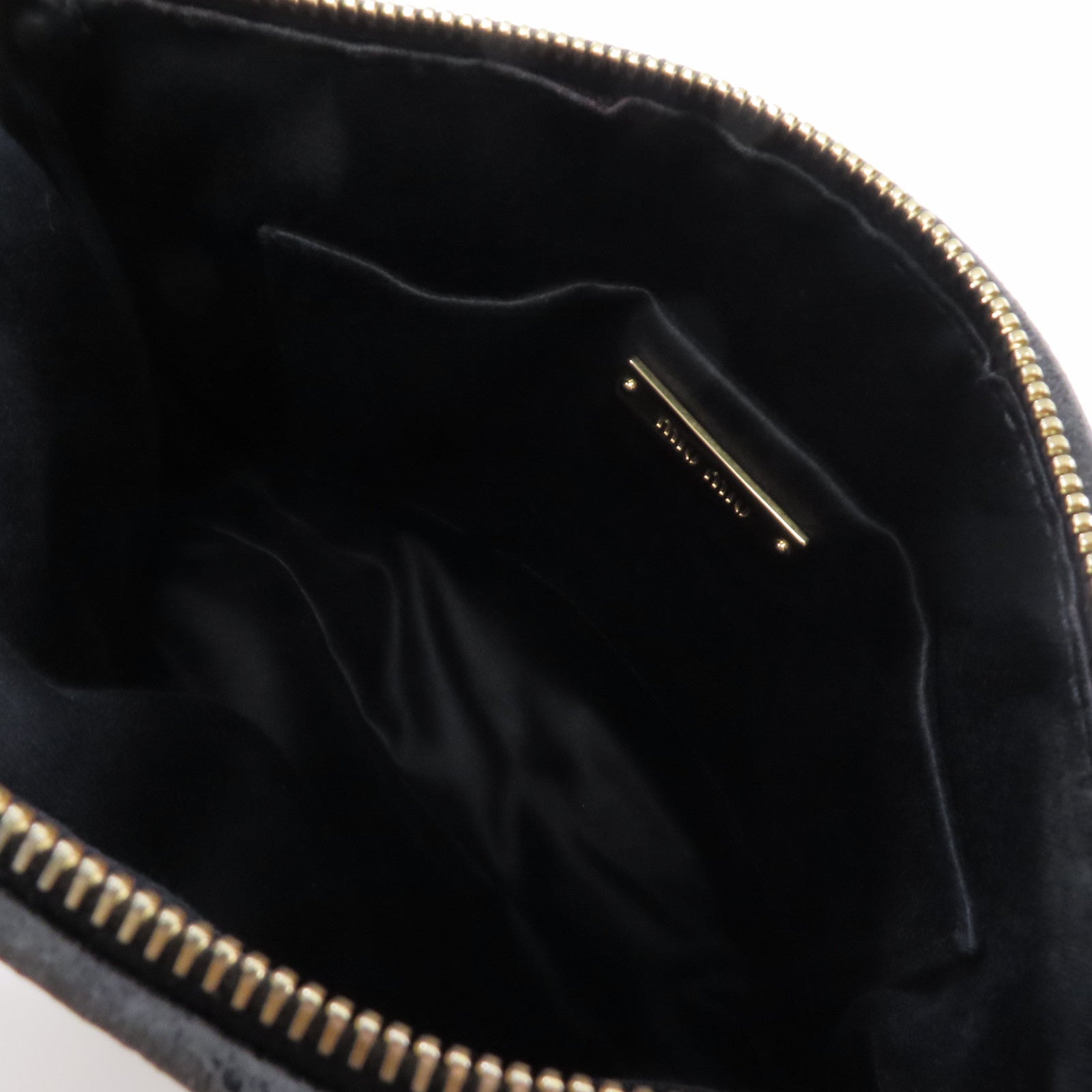 Miu Miu 牛皮皮革Shoulder Bag金扣肩背袋黑色