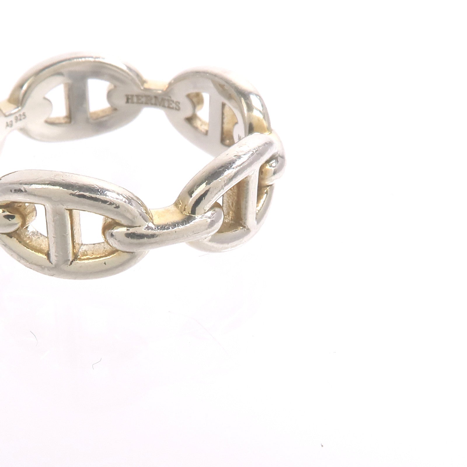 HERMES 925純銀Chaine d'ancre Enchainee Ring戒指