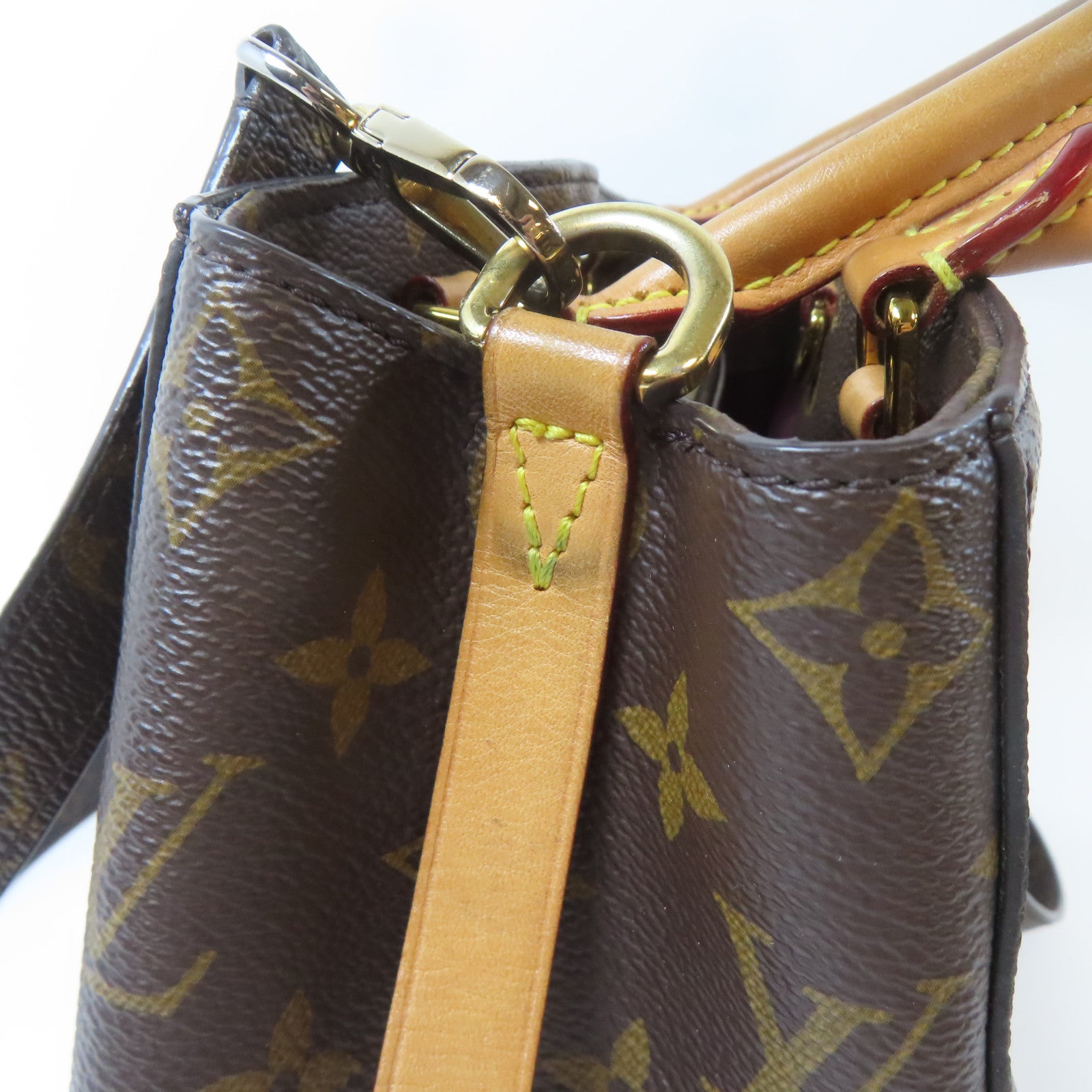 LOUIS VUITTON Monogram Montaigne金扣手挽肩背兩用袋啡色