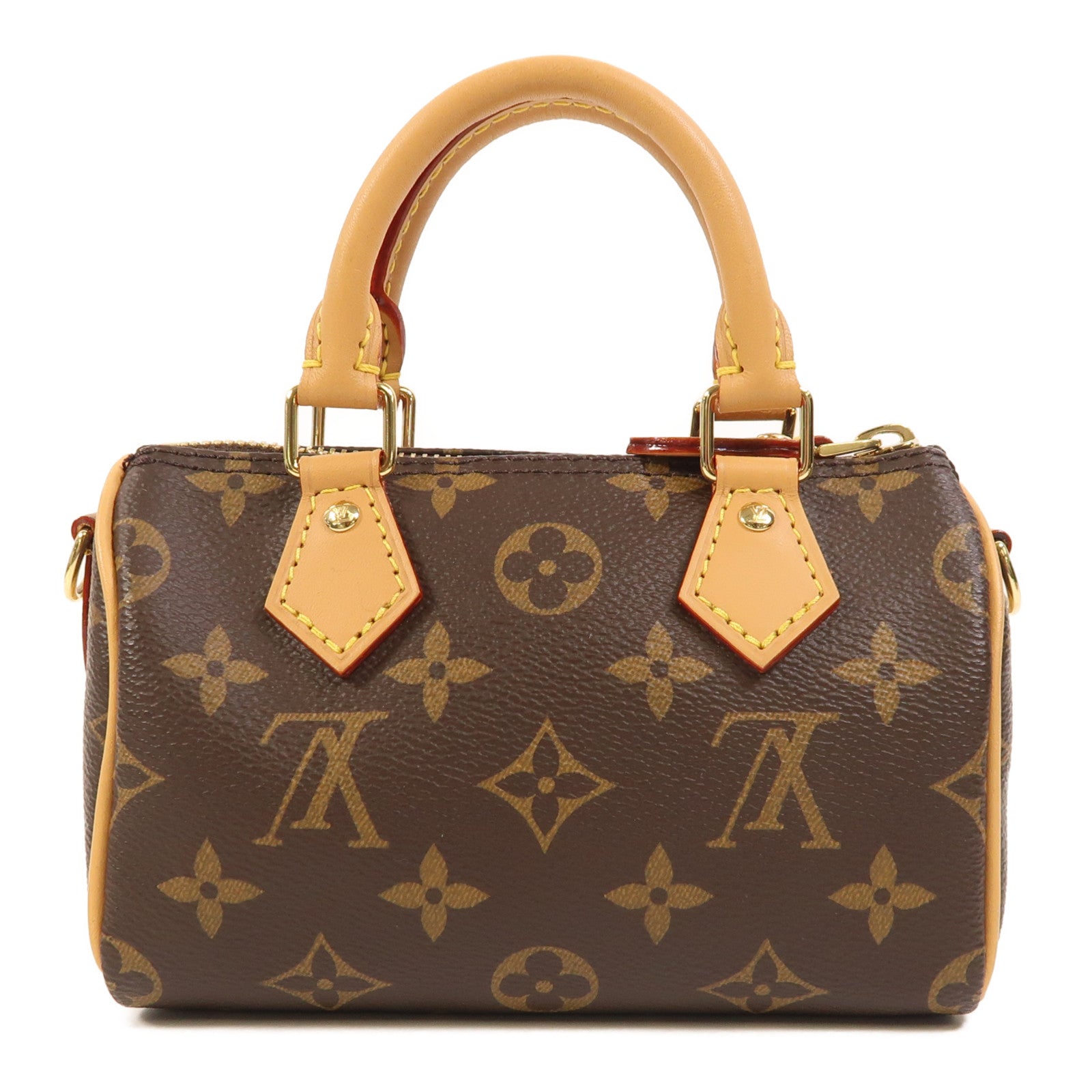 LOUIS VUITTON Monogram Nano Speedy金扣手挽肩背兩用袋