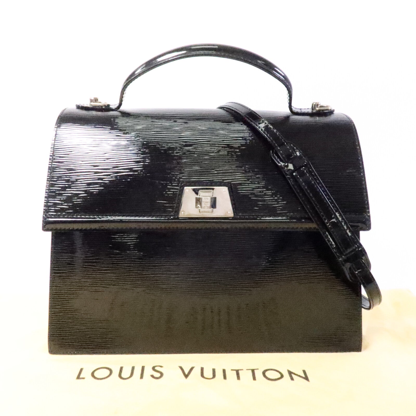 LOUIS VUITTON Epi Sevigne GM銀扣手挽肩背兩用袋