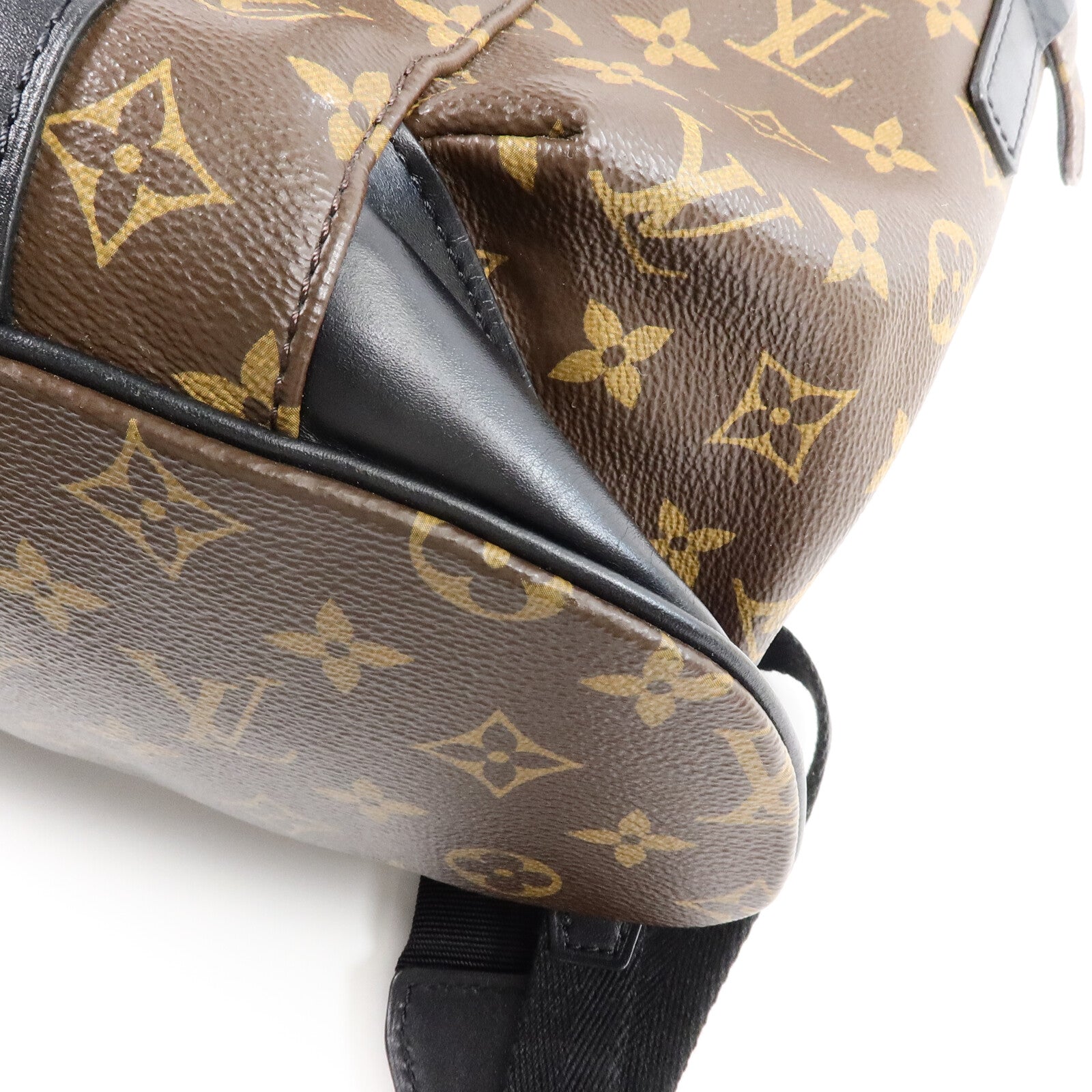 LOUIS VUITTON Monogram Macassar Christopher MM銀扣背包