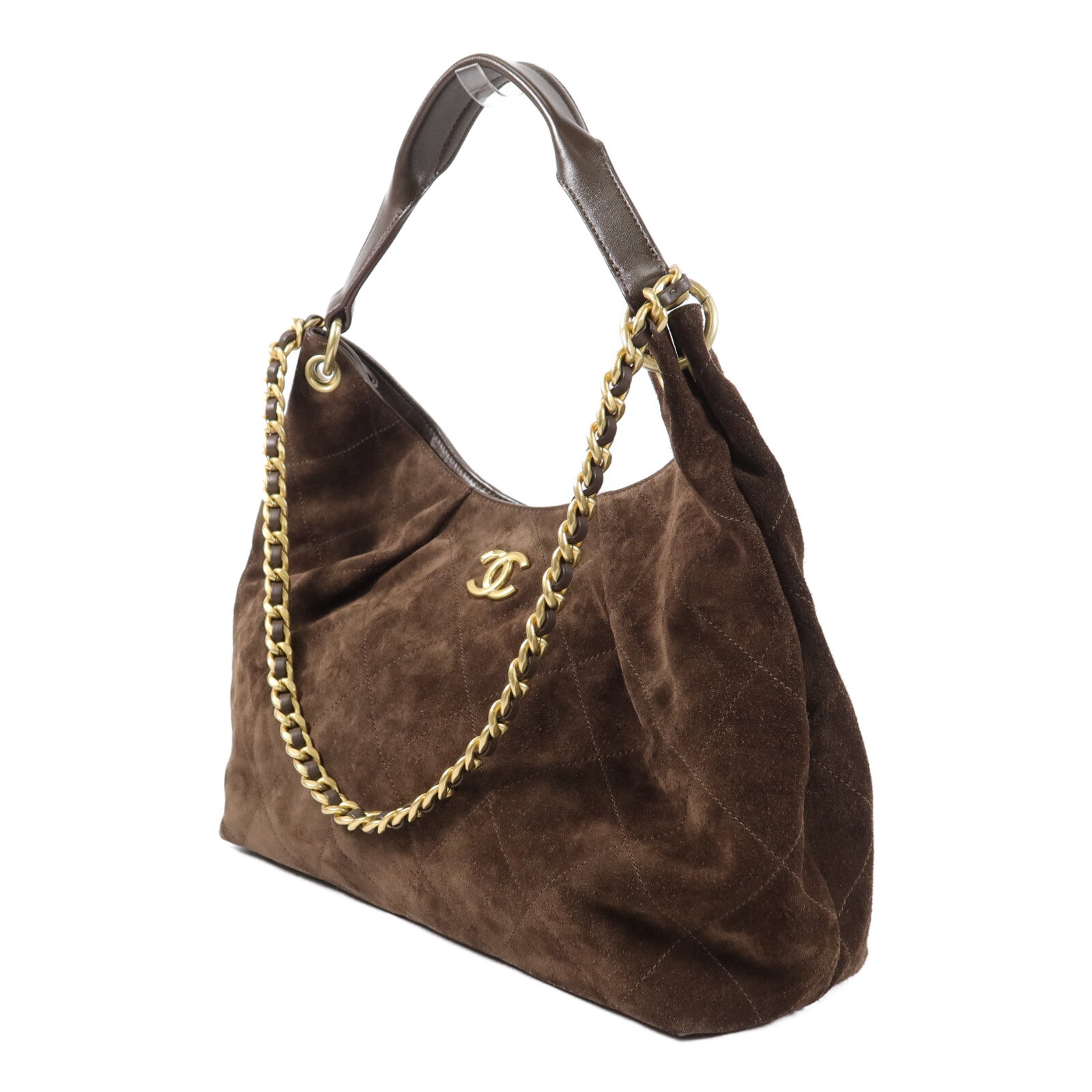 CHANEL 麂皮皮革Maxi Hobo Bag肩背袋