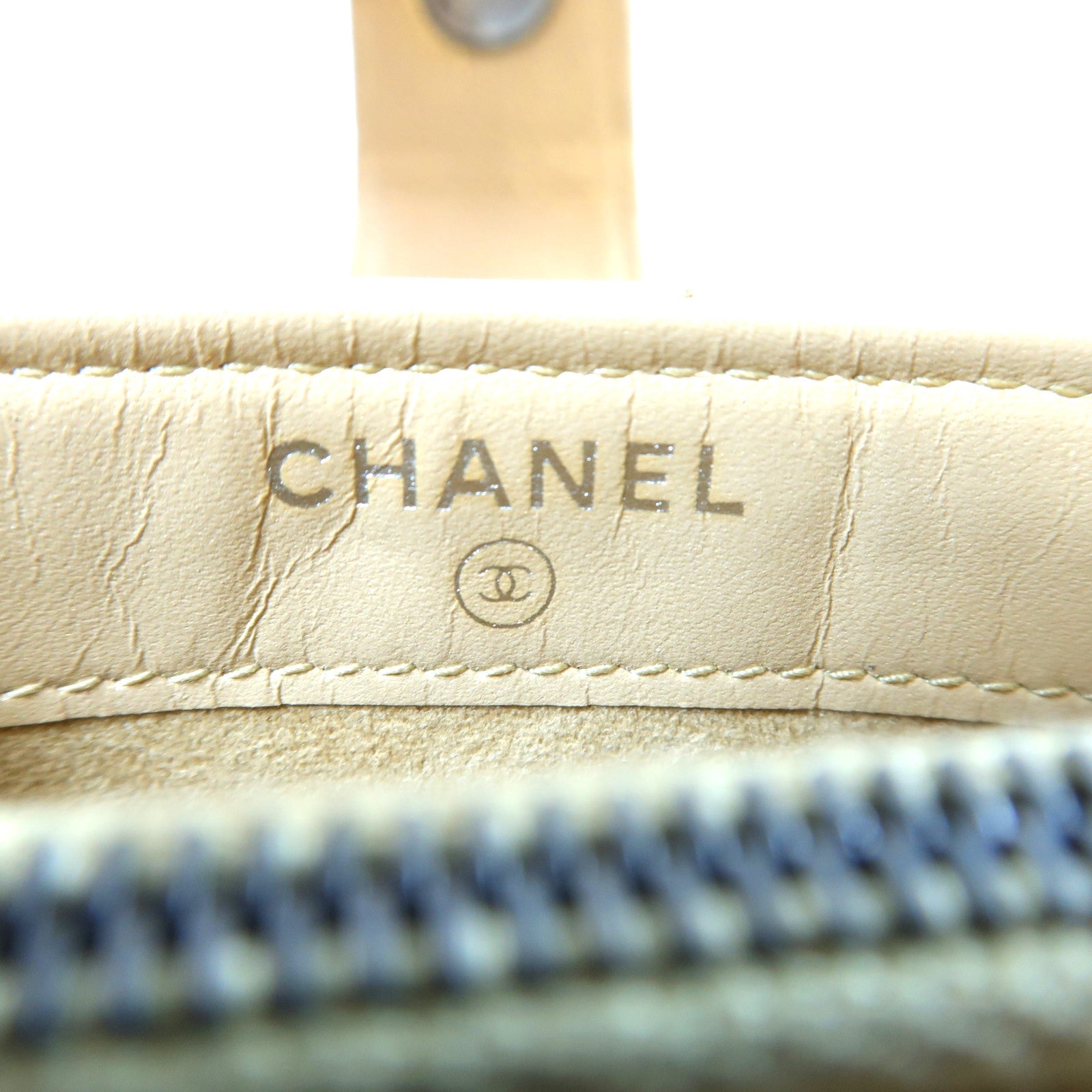 CHANEL 【激減優惠】菱格Caviar皮革Chain Shoulder銀扣鏈帶肩背袋金色