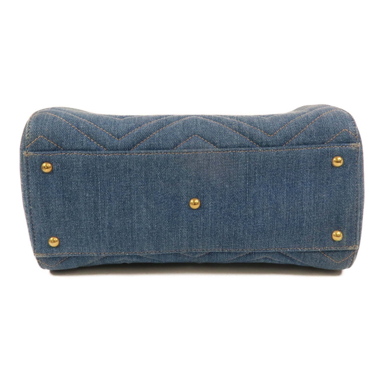 GUCCI Denim GG Marmont Matelasse手挽肩背兩用袋