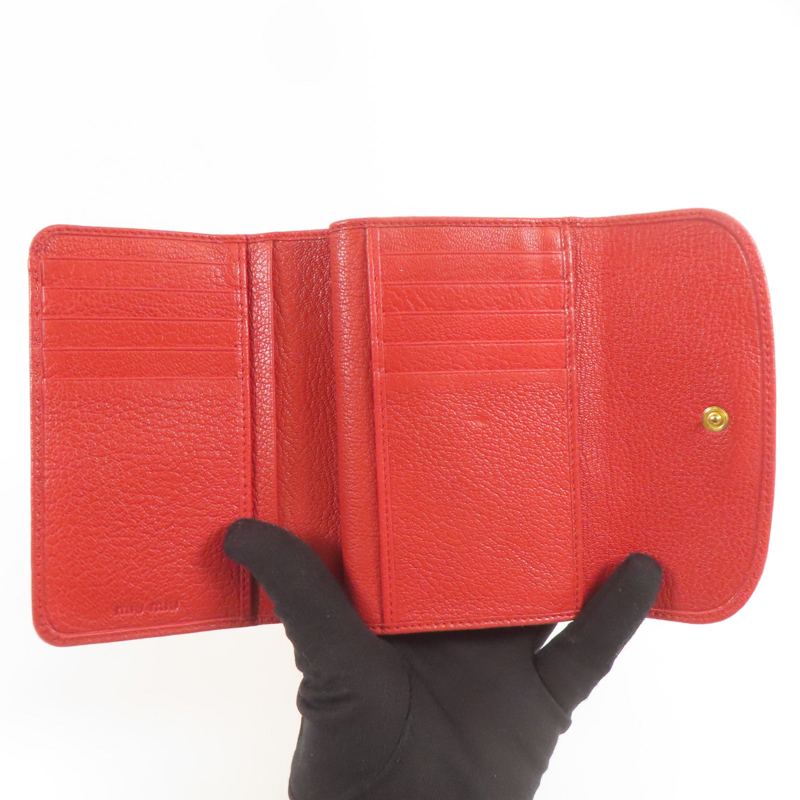 Miu Miu 牛皮皮革Wallet金扣錢包