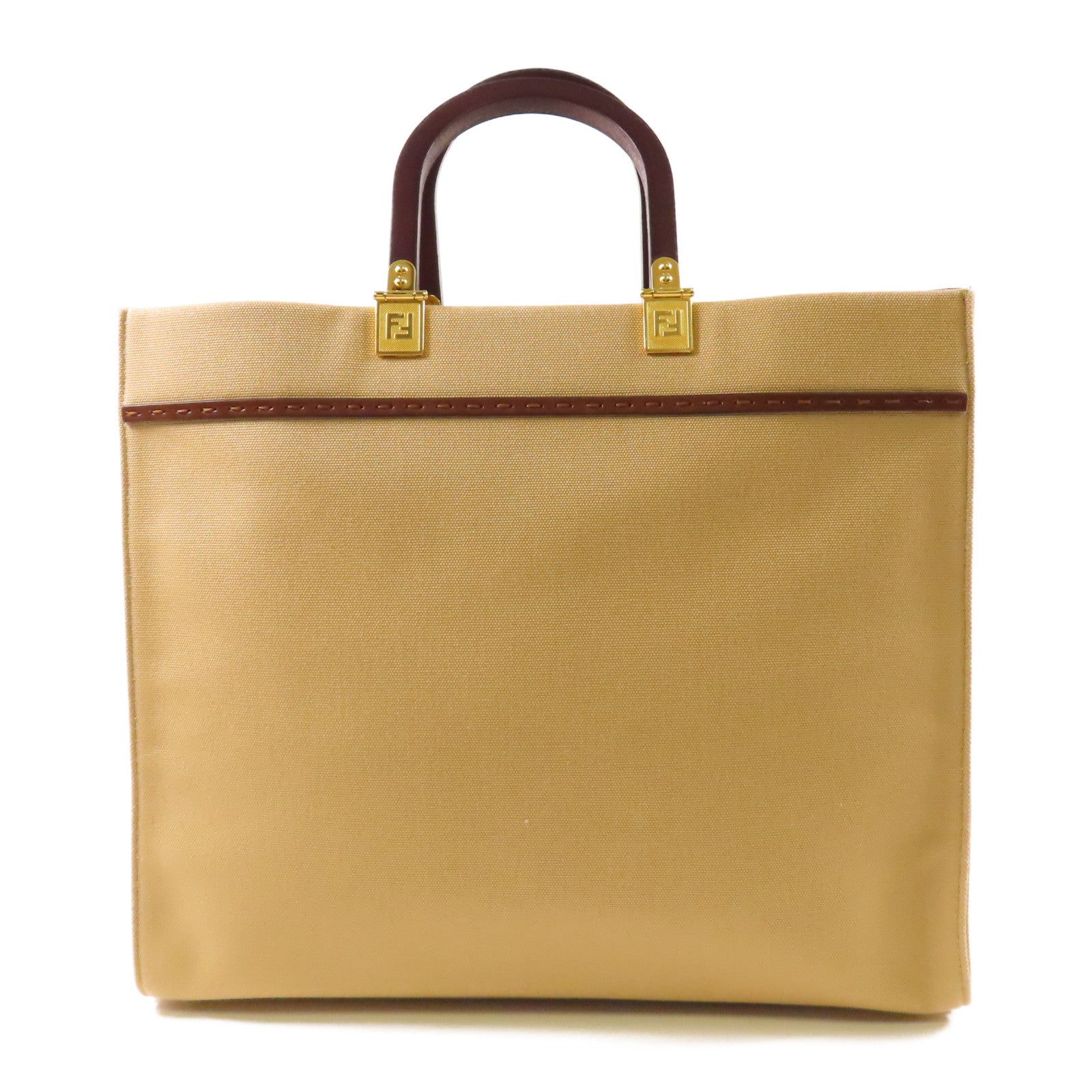 FENDI【激減優惠】 帆布Sunshine Medium金扣手挽肩背兩用袋