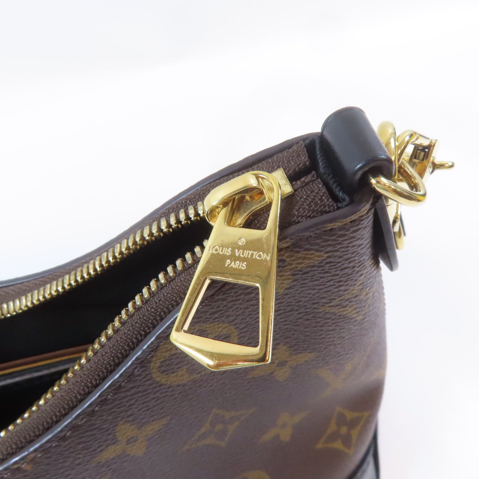 LOUIS VUITTON Monogram Boulogne金扣手挽肩背兩用袋啡色/黑色