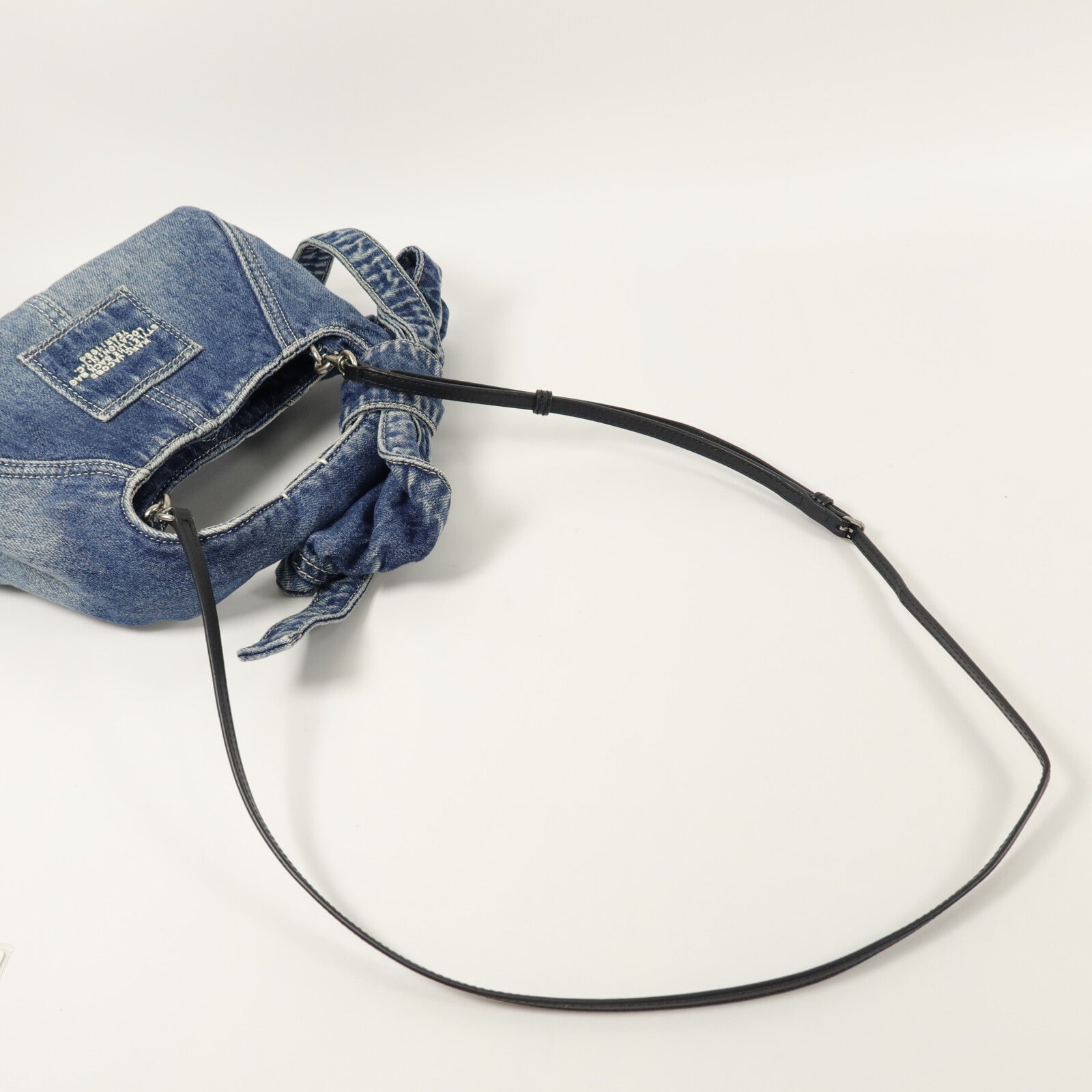 MARC JACOBS 牛仔布The Bow Denim Mini Sack Bag手挽肩背兩用袋