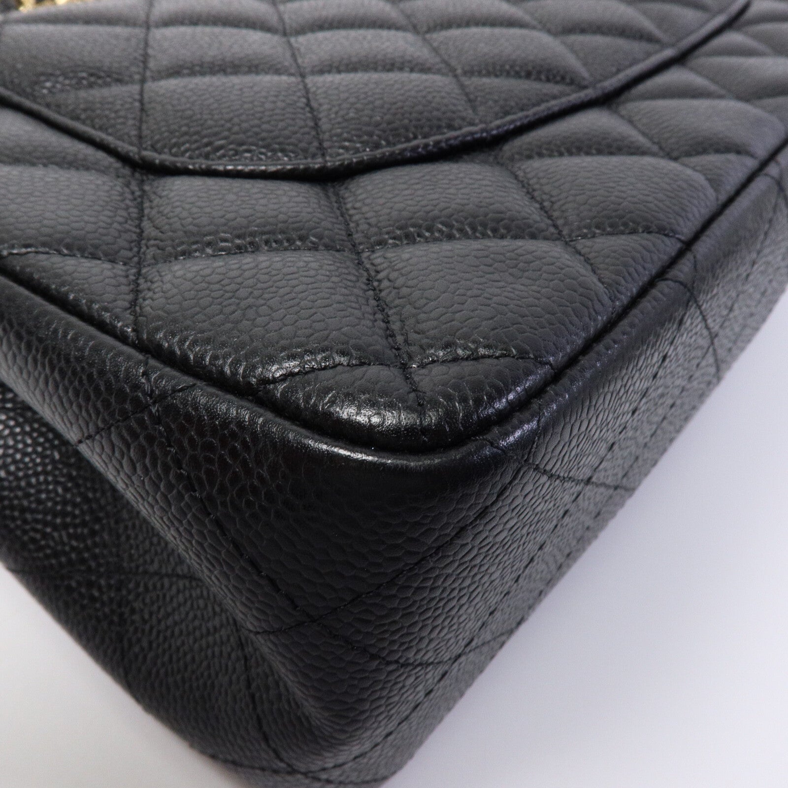CHANEL 牛皮皮革Large Classic鏈帶肩背袋
