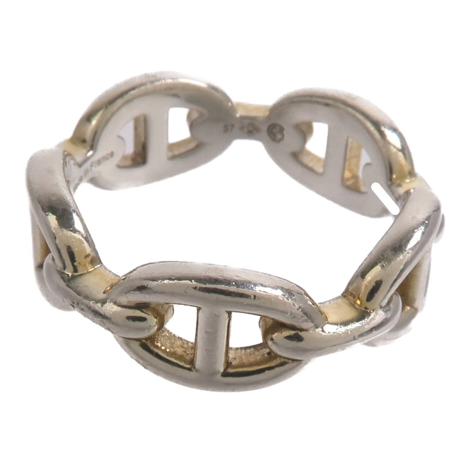 HERMES 925純銀Chaine d'ancre Enchainee Ring戒指