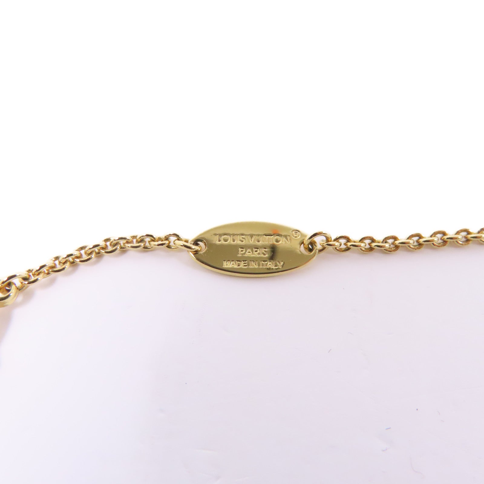 LOUIS VUITTON 金屬/PVC Iconic Louisa Necklace項鍊金色/白色