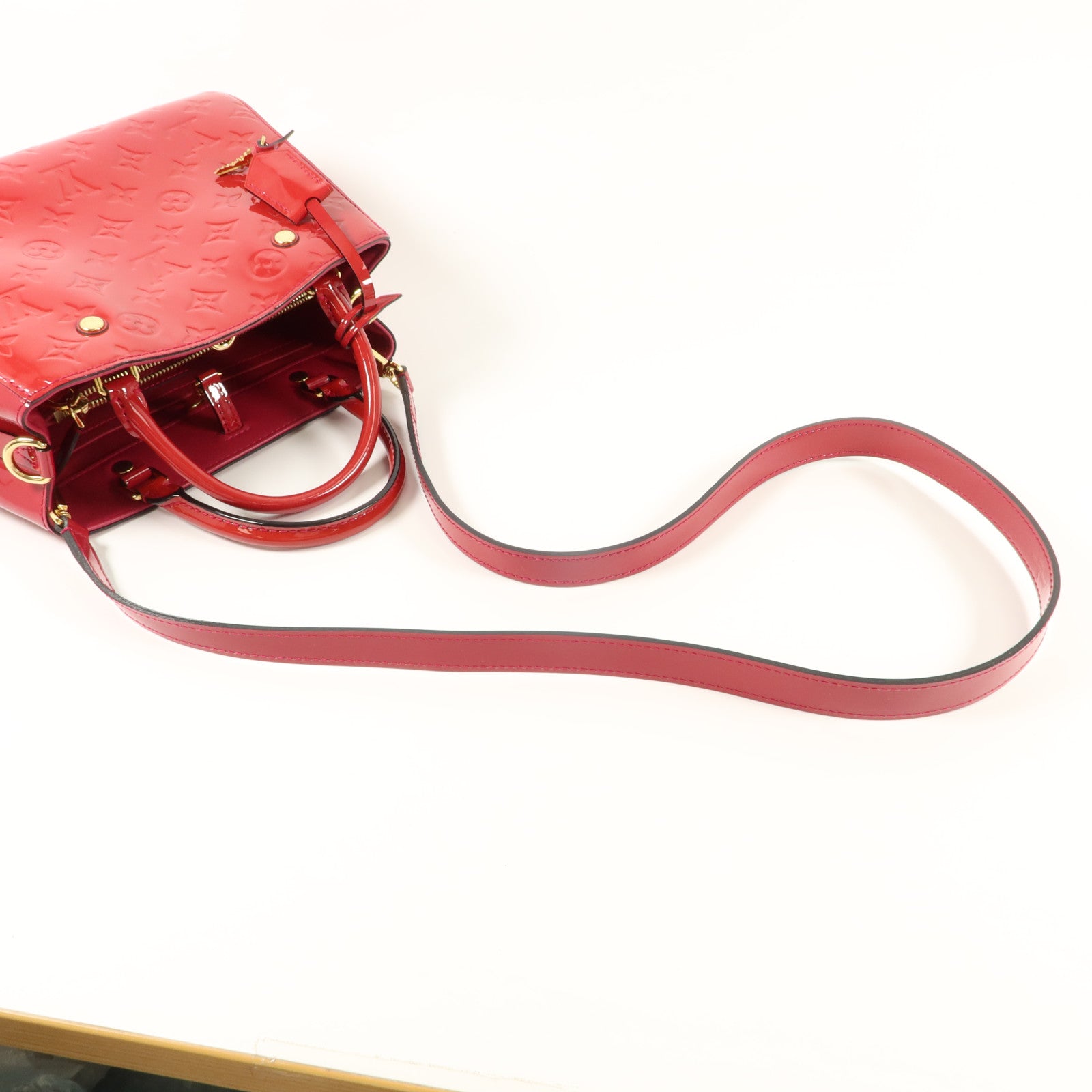 LOUIS VUITTON Monogram Vernis Montaigne BB手挽肩背兩用袋