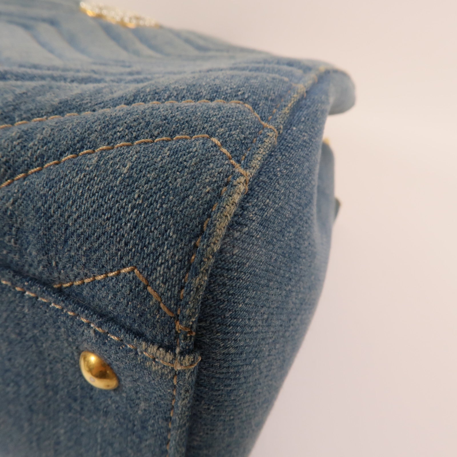 GUCCI Denim GG Marmont Matelasse手挽肩背兩用袋