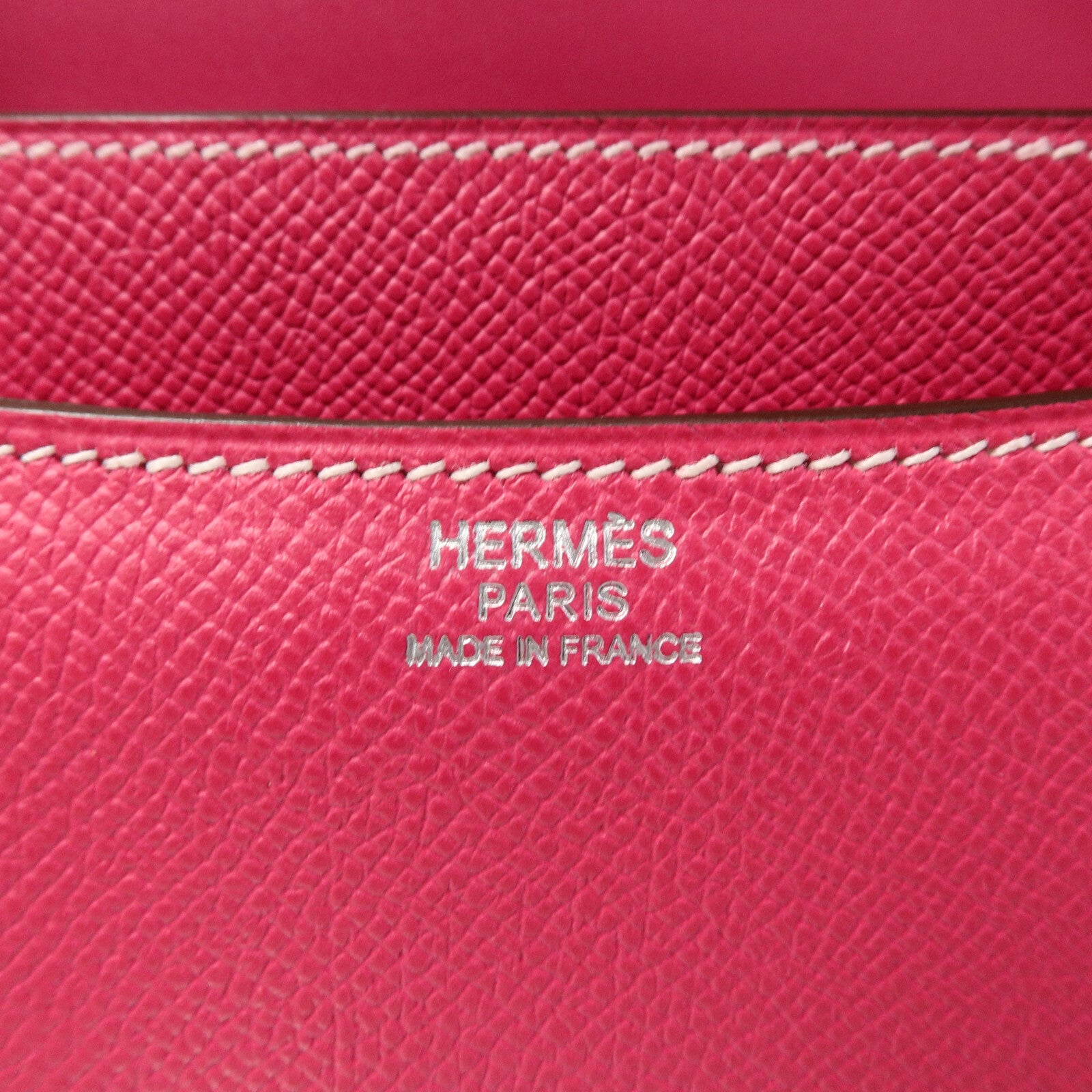 HERMES Epsom皮革Constance 24肩背袋Rose Tyrien
