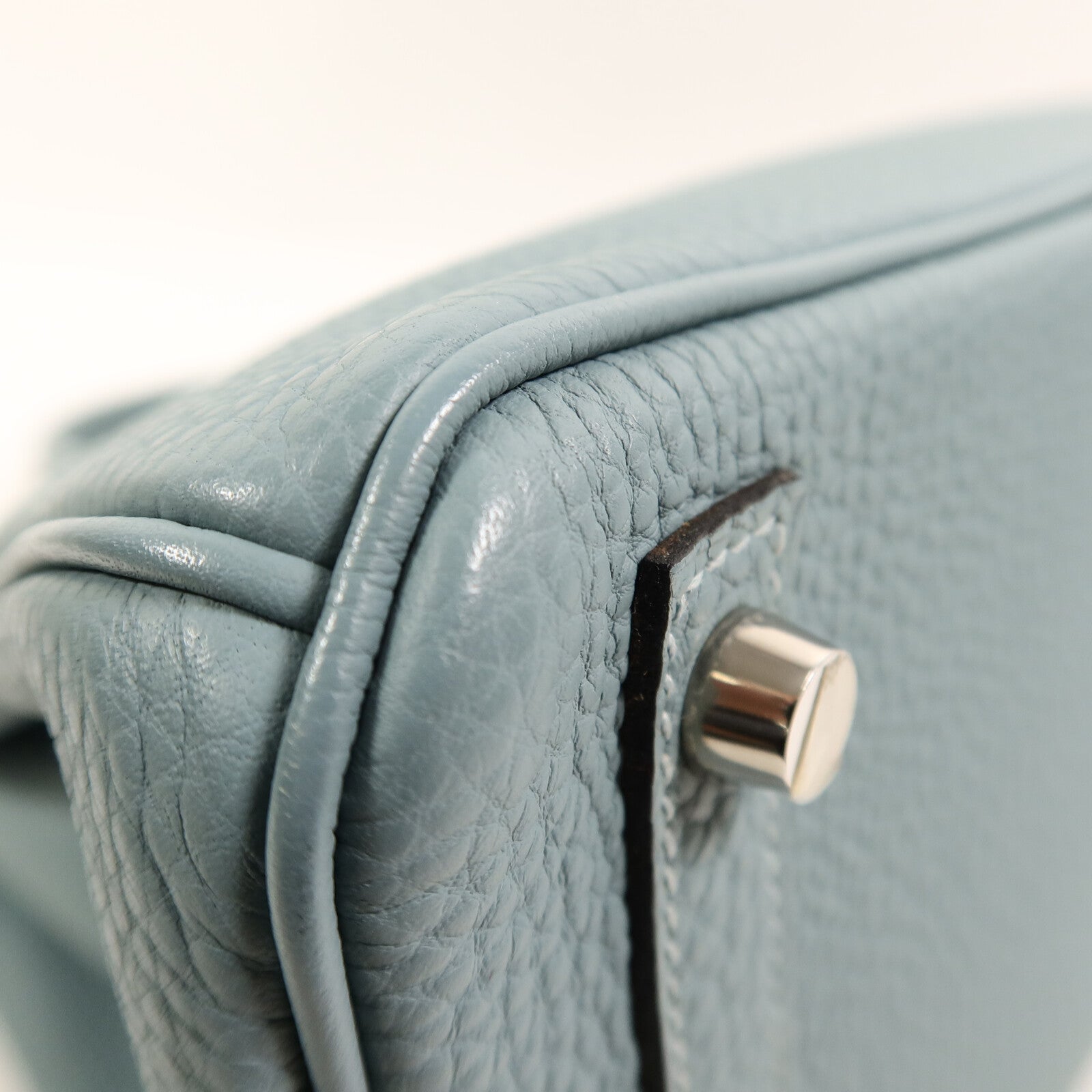 HERMES Togo皮革Birkin 30手挽袋Blue Ciel