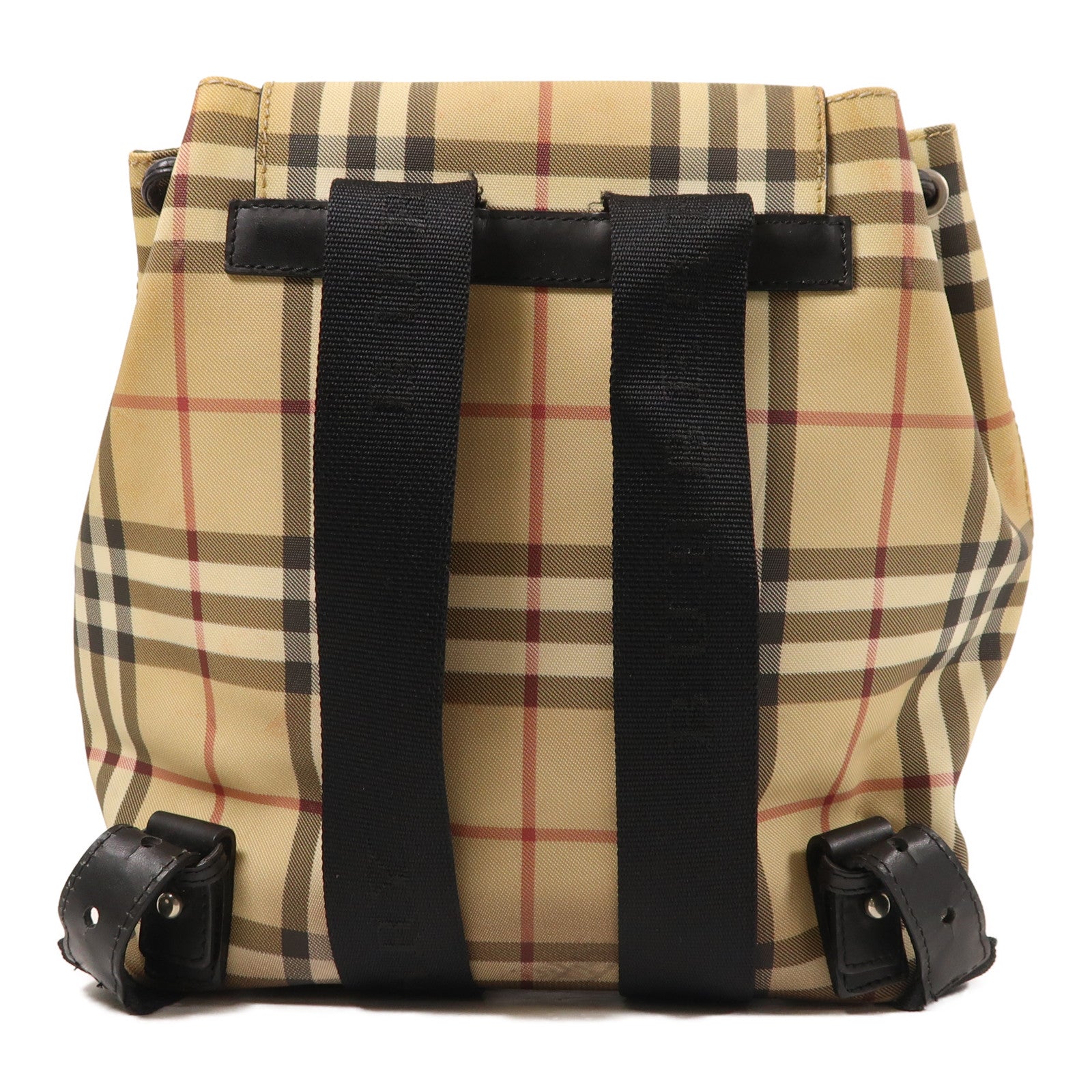 BURBERRY 塗層帆布Backpack銀扣背包