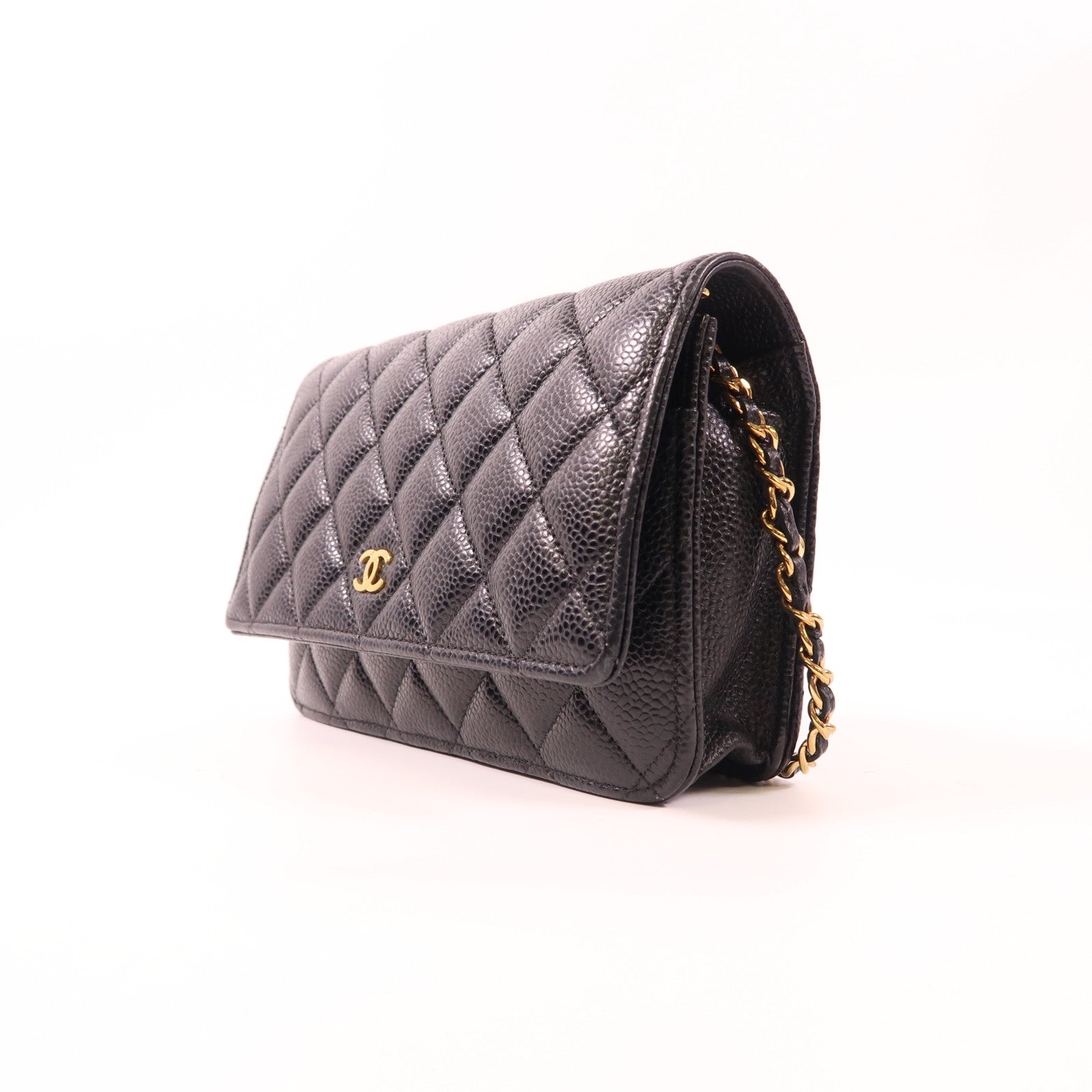 CHANEL 牛皮皮革WOC Wallet On Chain金扣鏈帶肩背袋