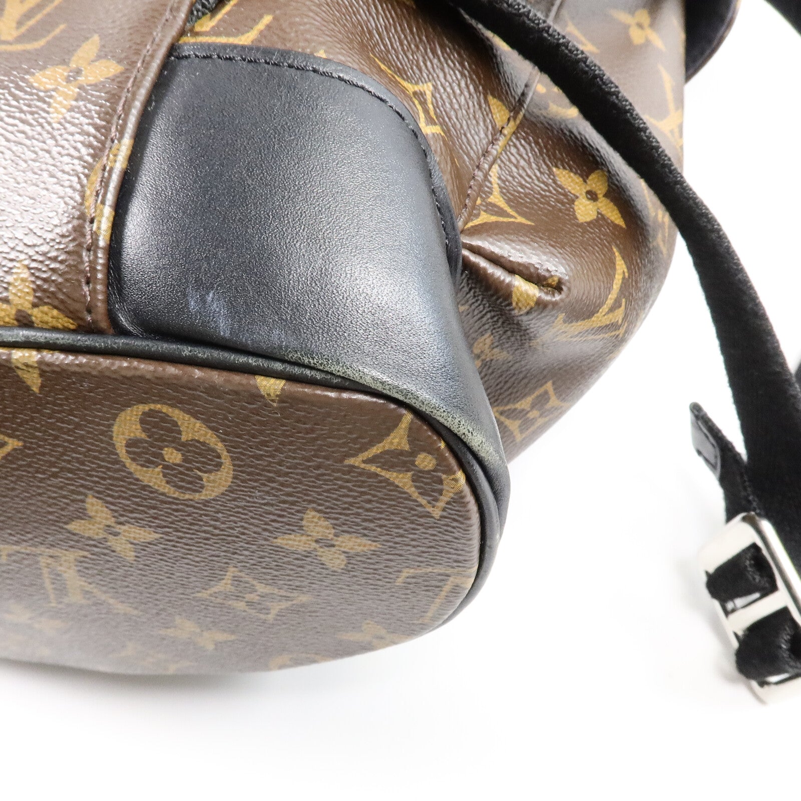 LOUIS VUITTON Monogram Macassar Christopher MM銀扣背包