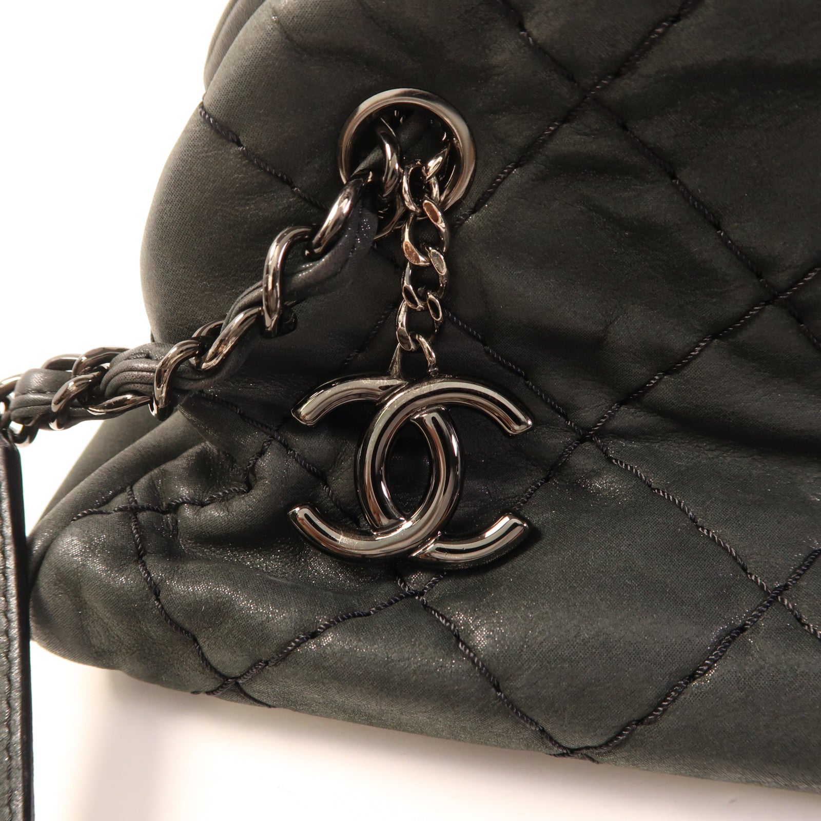 CHANEL 牛皮皮革Shoulder Bag鏈帶肩背袋