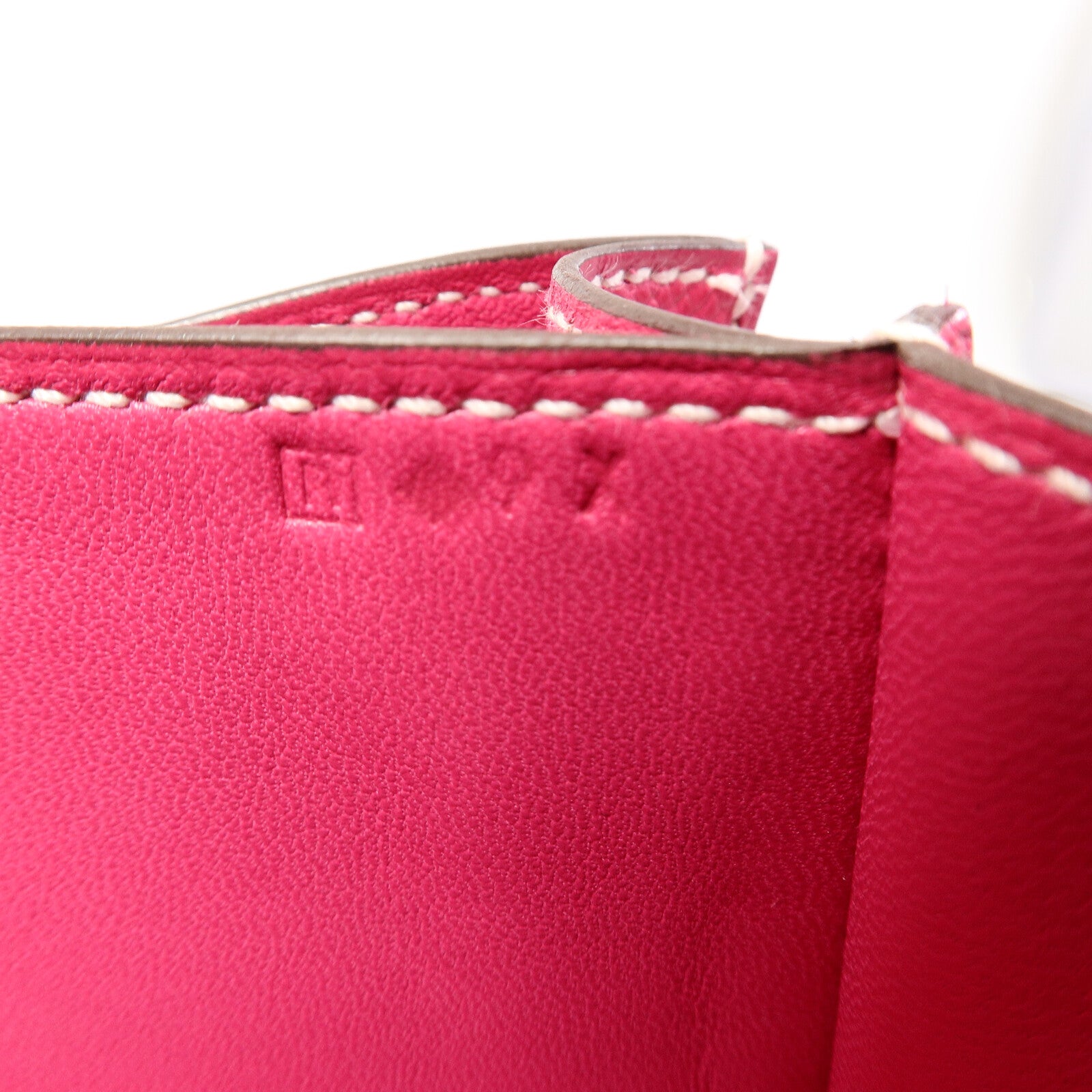 HERMES Epsom皮革Constance 24肩背袋Rose Tyrien