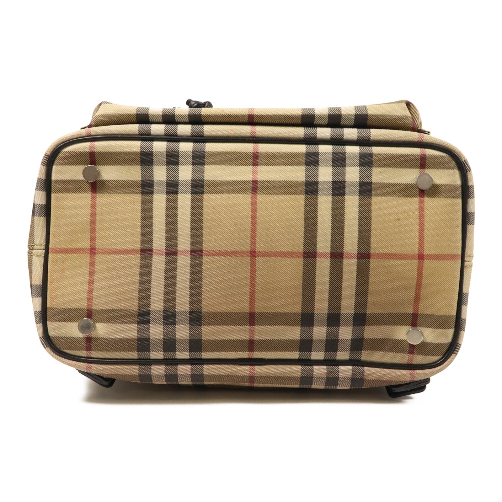 BURBERRY 塗層帆布Backpack銀扣背包