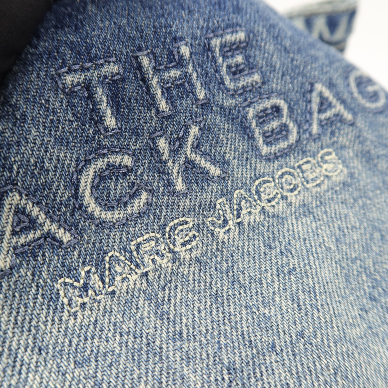 MARC JACOBS 牛仔布The Bow Denim Mini Sack Bag手挽肩背兩用袋