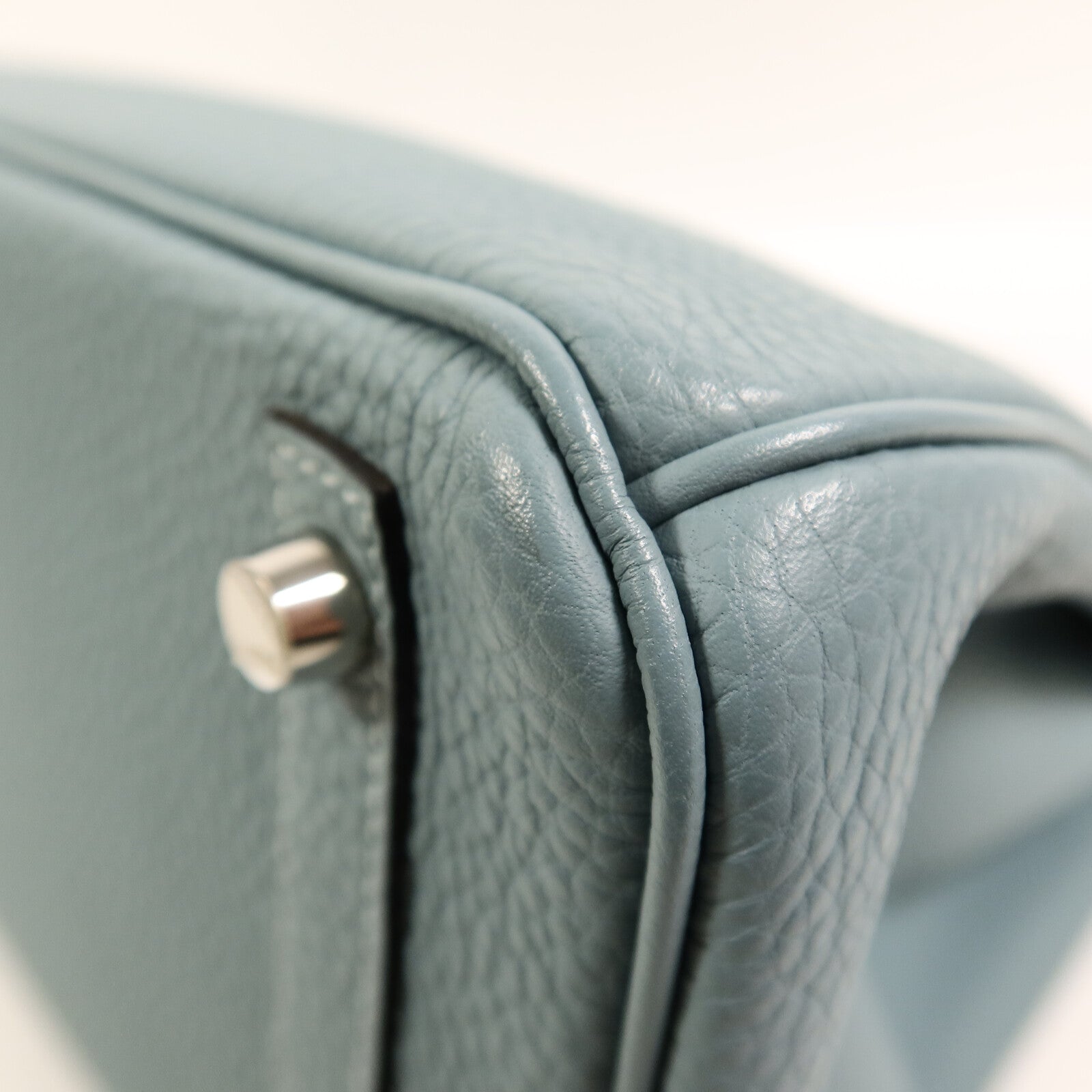 HERMES Togo皮革Birkin 30手挽袋Blue Ciel