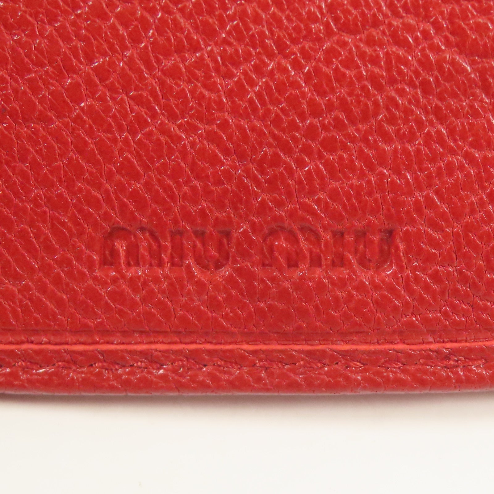Miu Miu 【激減優惠】牛皮皮革Wallet金扣錢包